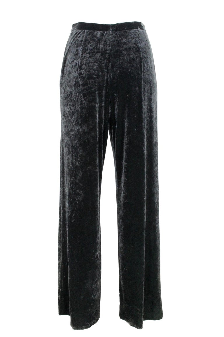 Metradamo Black Velvet Palace Trousers For Sale at 1stDibs | italy size 42  to us