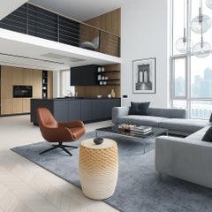 Metric Stool and Table in Beige