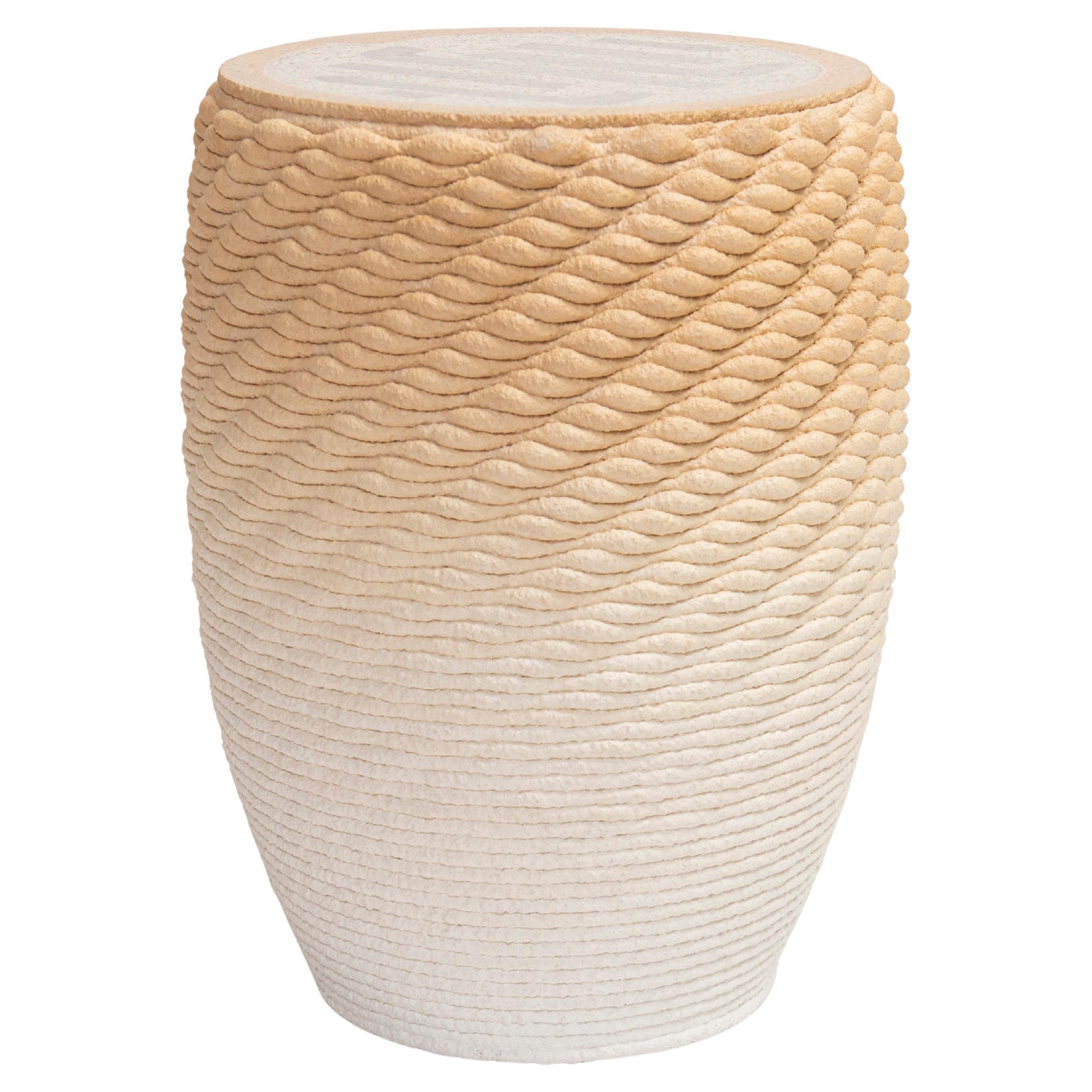 Metric Hocker und Tisch in Beige