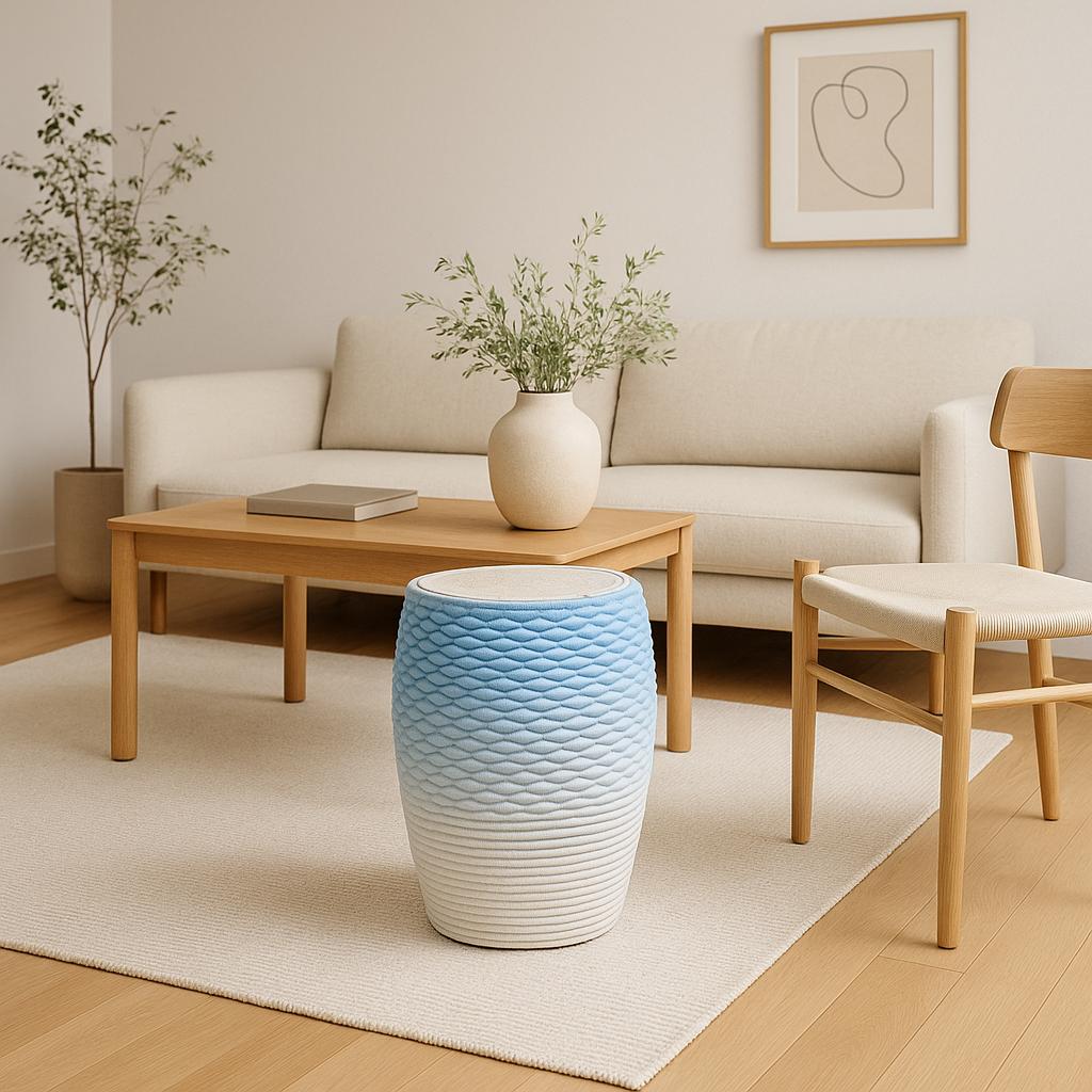 The Metric Stool and Table translates Philipp Aduatz’s characteristic sculptural language into a compact and versatile studio edition piece. Handcrafted in small batches in collaboration with Austrian manufacturer incremental3d, it combines