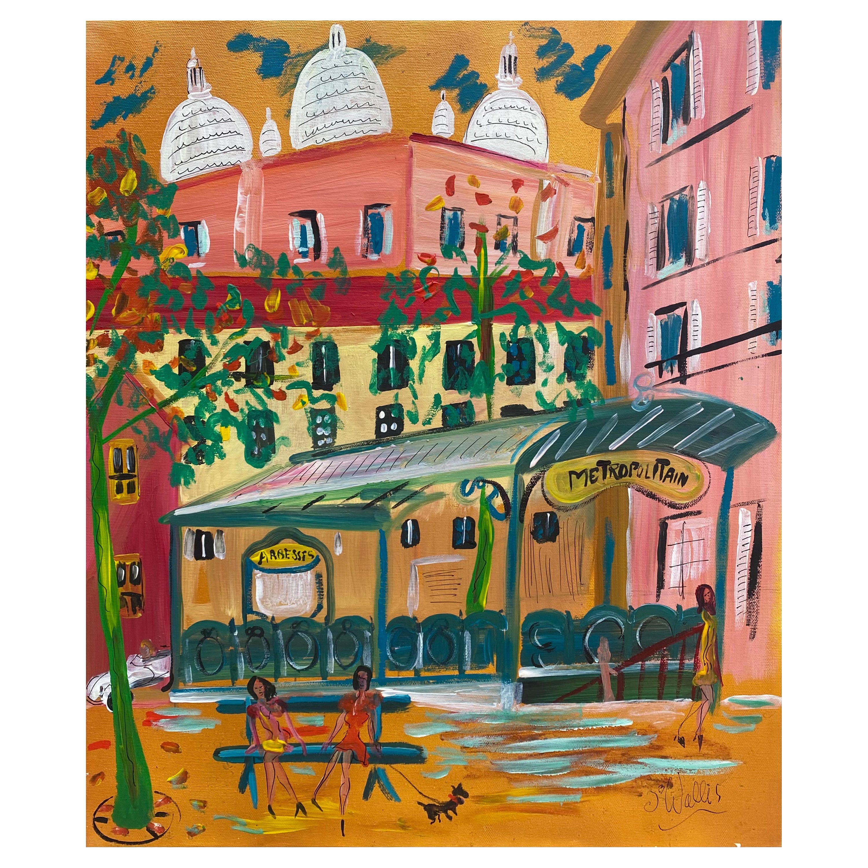 Métro Abbesses, Jean Wallis 2005 Acrylic on Canvas