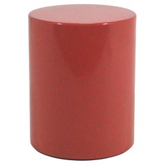 Metro Cylindrical Side Table/ Pedestal Desert Red