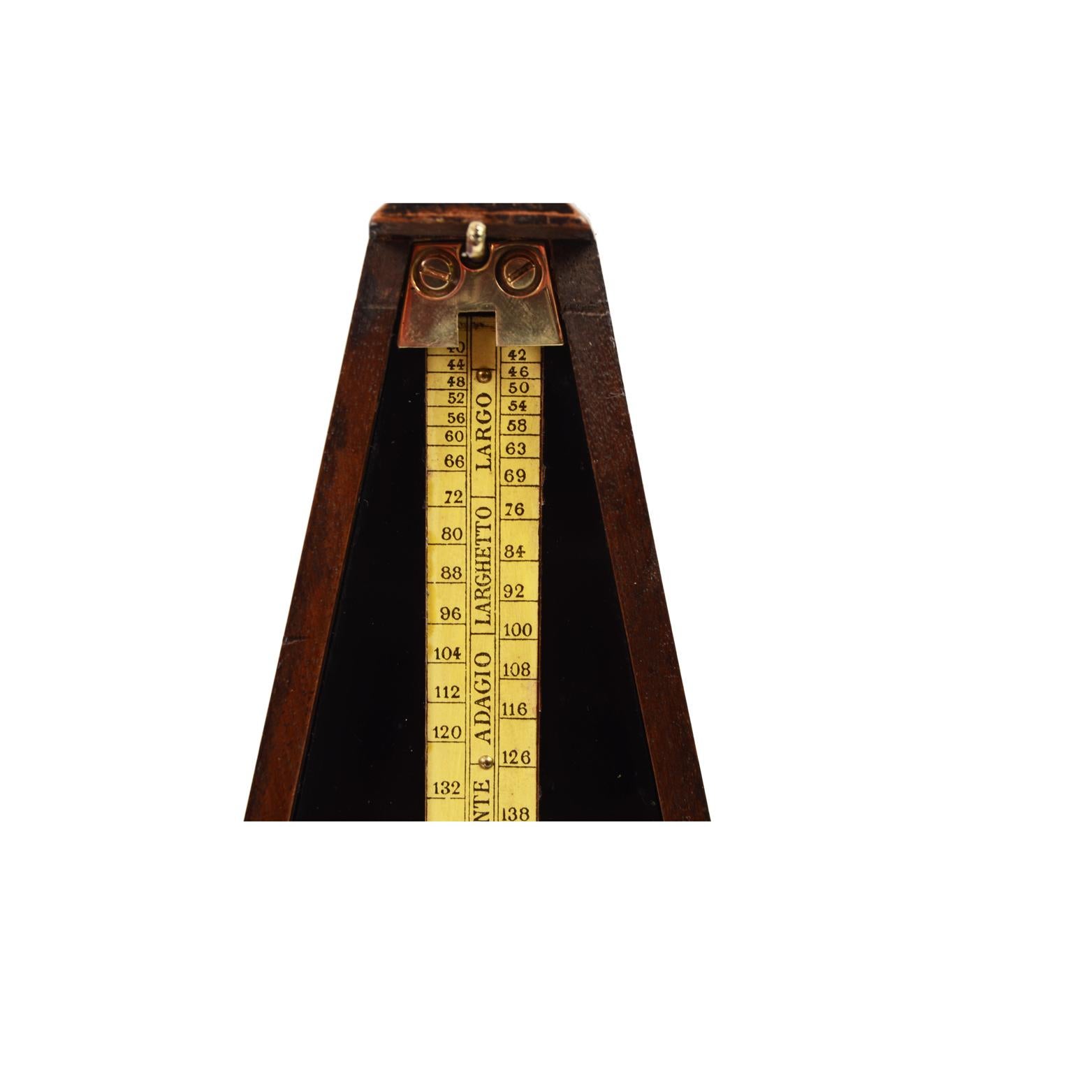 Wood Metronome Johan Maelzel Antique Musical Measuring Instrument made in Early 1900s