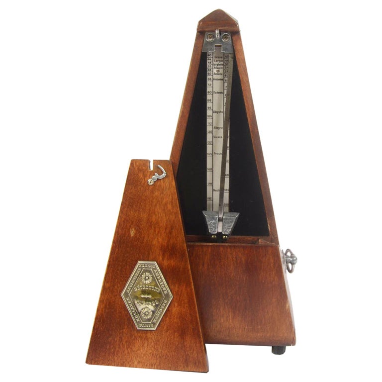 Metronome System Johan Maelzel Oak Wood Measuring Instrument made in