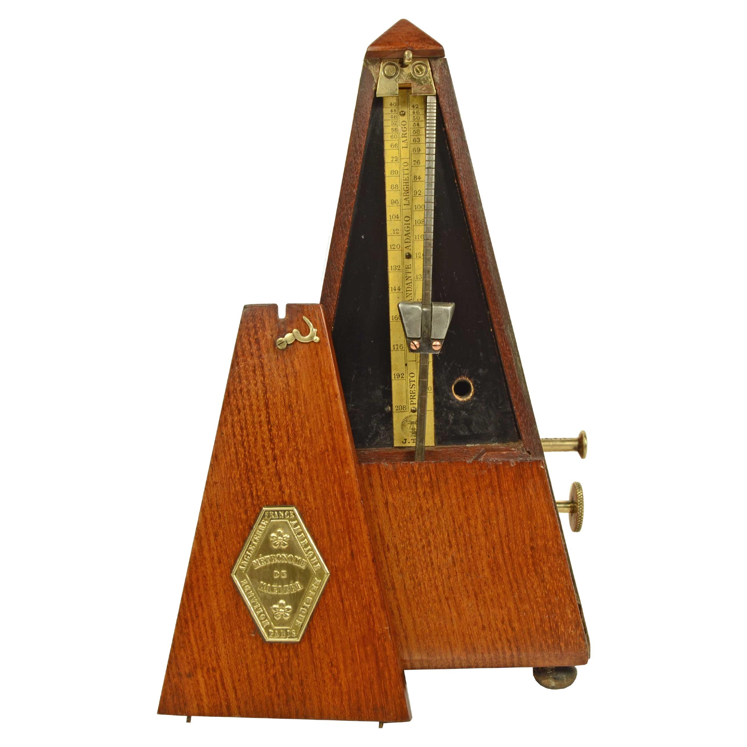 Metronome system Johan Maelzel (1772-1838) late 19th century oak wood