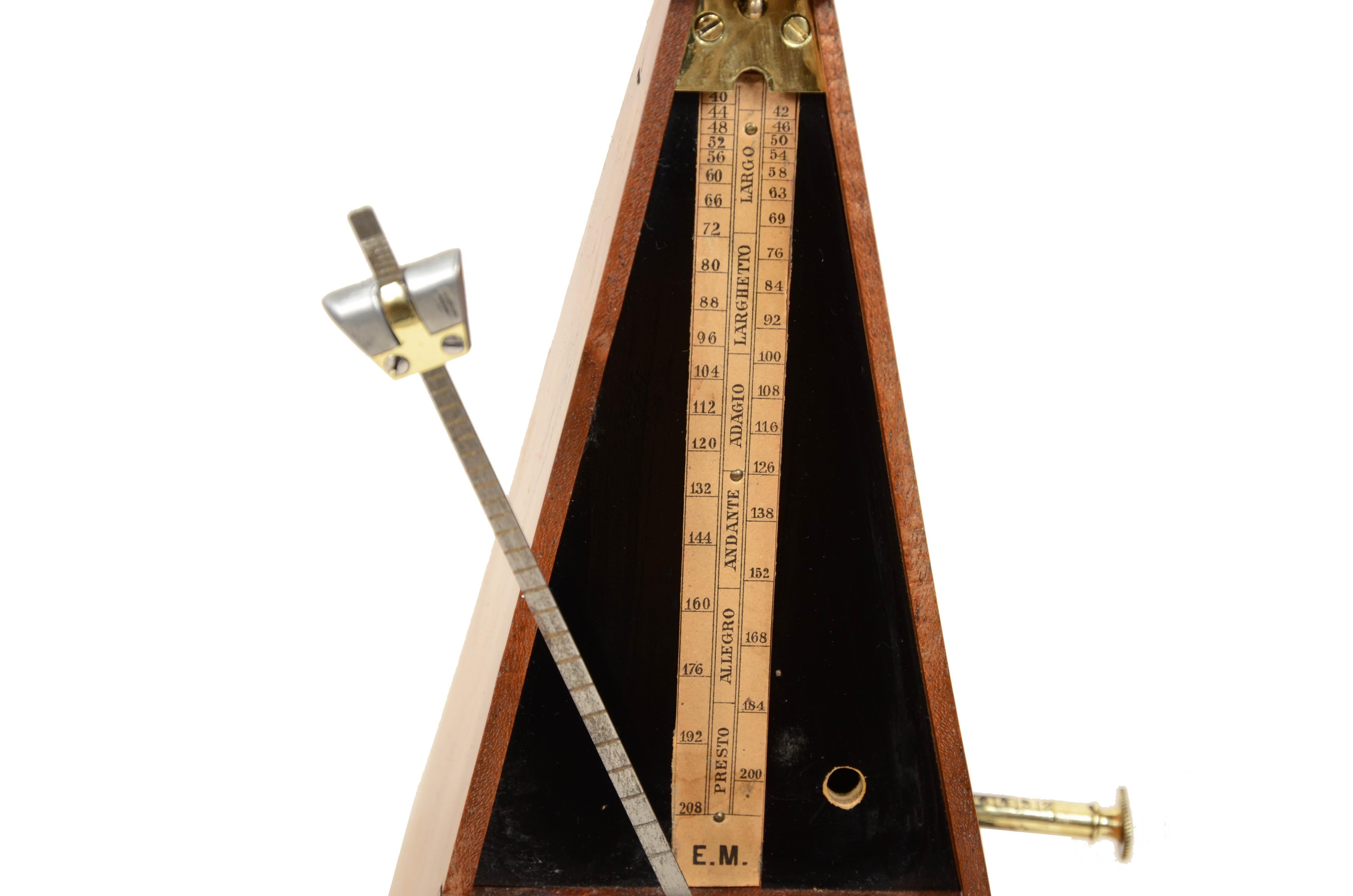 Système de métronome  Johan Maelzel (1772-1838) en bois du début du 20e siècle. 6