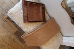 Metropole 4' Backless Bench in Shearling by MONC XIII