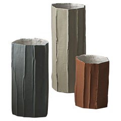 Metropoli Set di 3 vasi mono multicolore