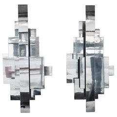 "Metropolis" a Contemporary Cubist Wall Sconce by American Artist Ron Graziano