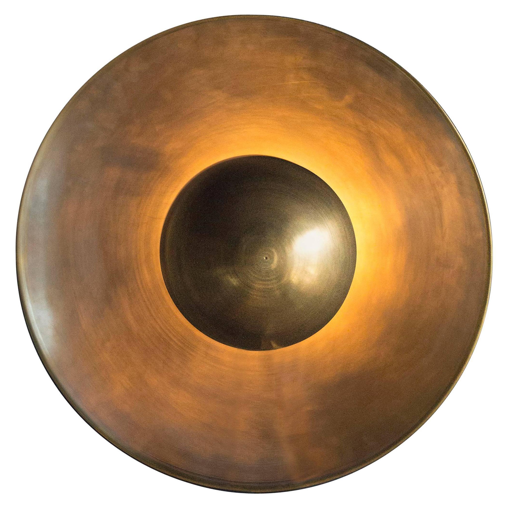 Metropolis Brass Sconce by Jan Garncarek For Sale