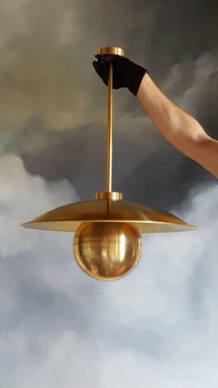 Metropolis-Pendelleuchte aus Messing, Jan Garncarek