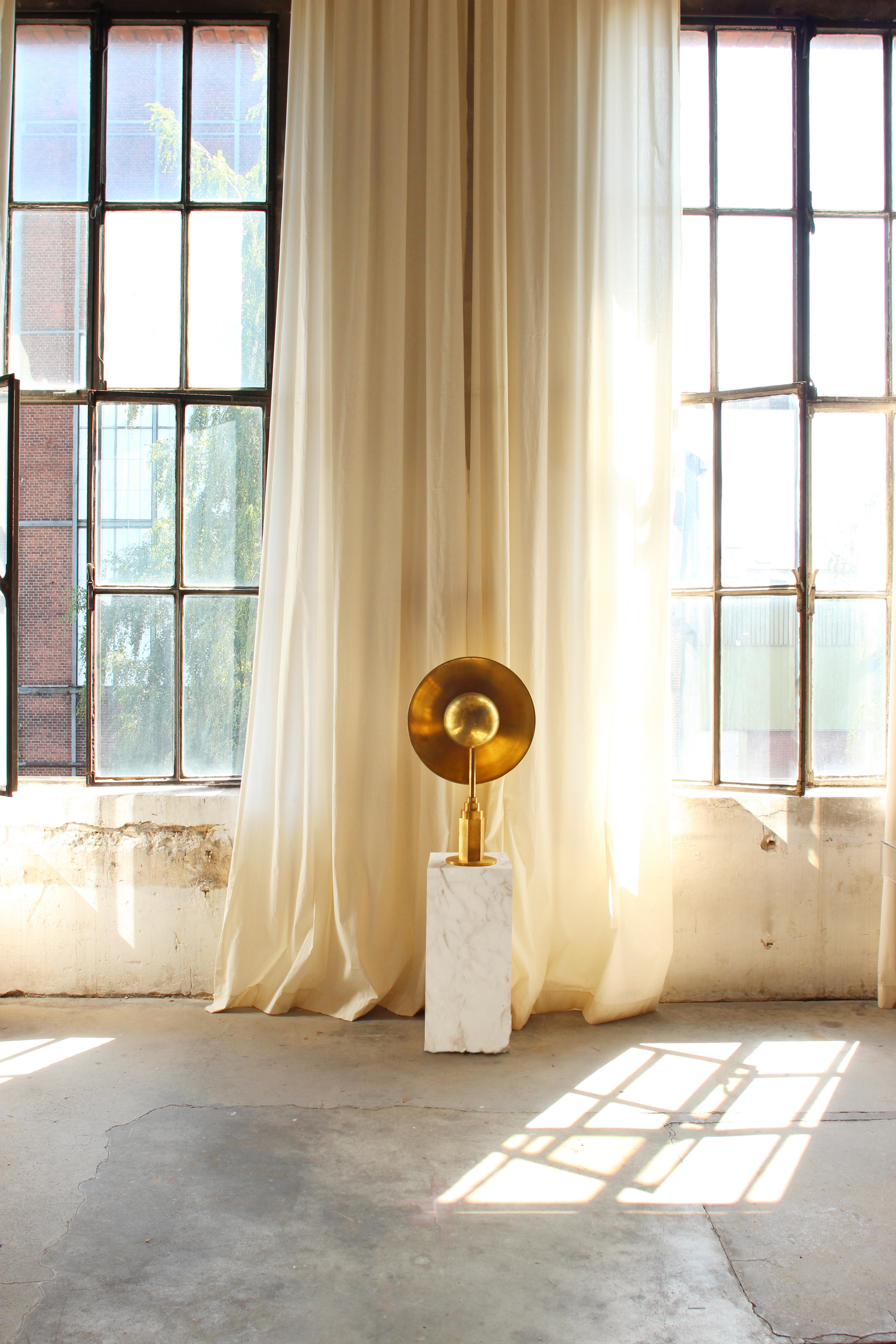 Contemporary Metropolis Brass Table Lamp by Jan Garncarek
