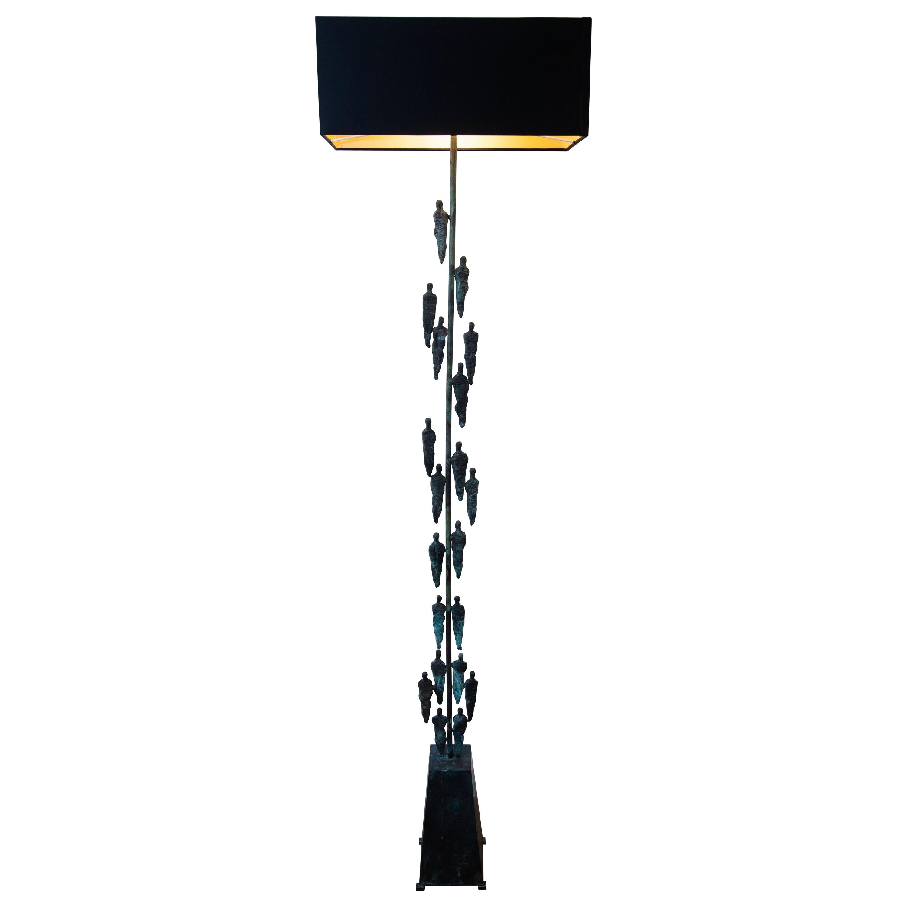  Sculptural  Floor Lamp, Bronze, Limited edition