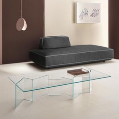 Metropolis Glass Coffee Table, by Giuseppe Maurizio Scutellà, Made in Italy