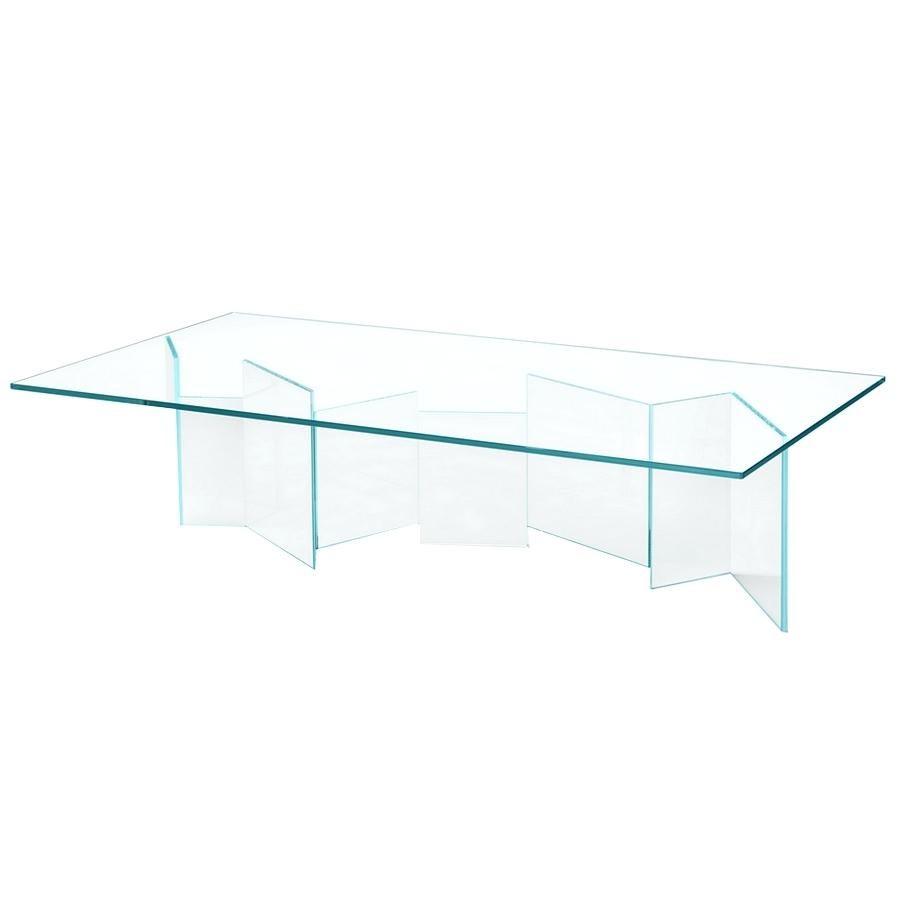 Italian Metropolis Glass Coffee Table, by Giuseppe Maurizio Scutellà, Made in Italy For Sale