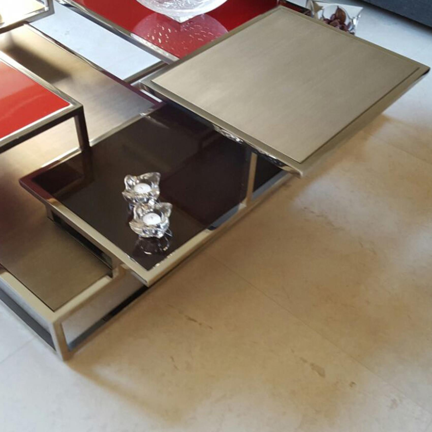 Lebanese Metropolis, Coffee Table with Tops and Shelves of Different Heights