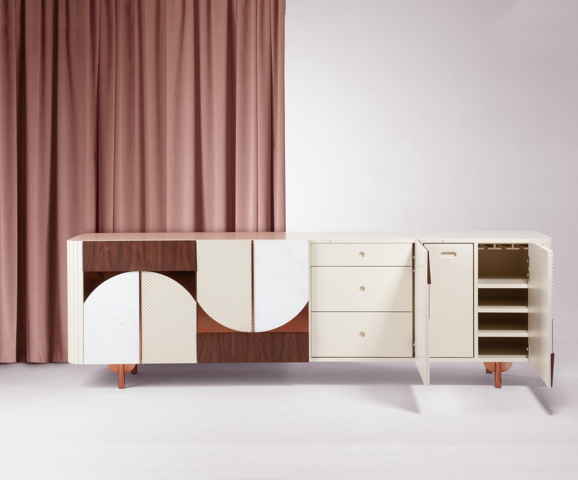 Modern Metropolis Contemporary Sideboard by Dooq For Sale