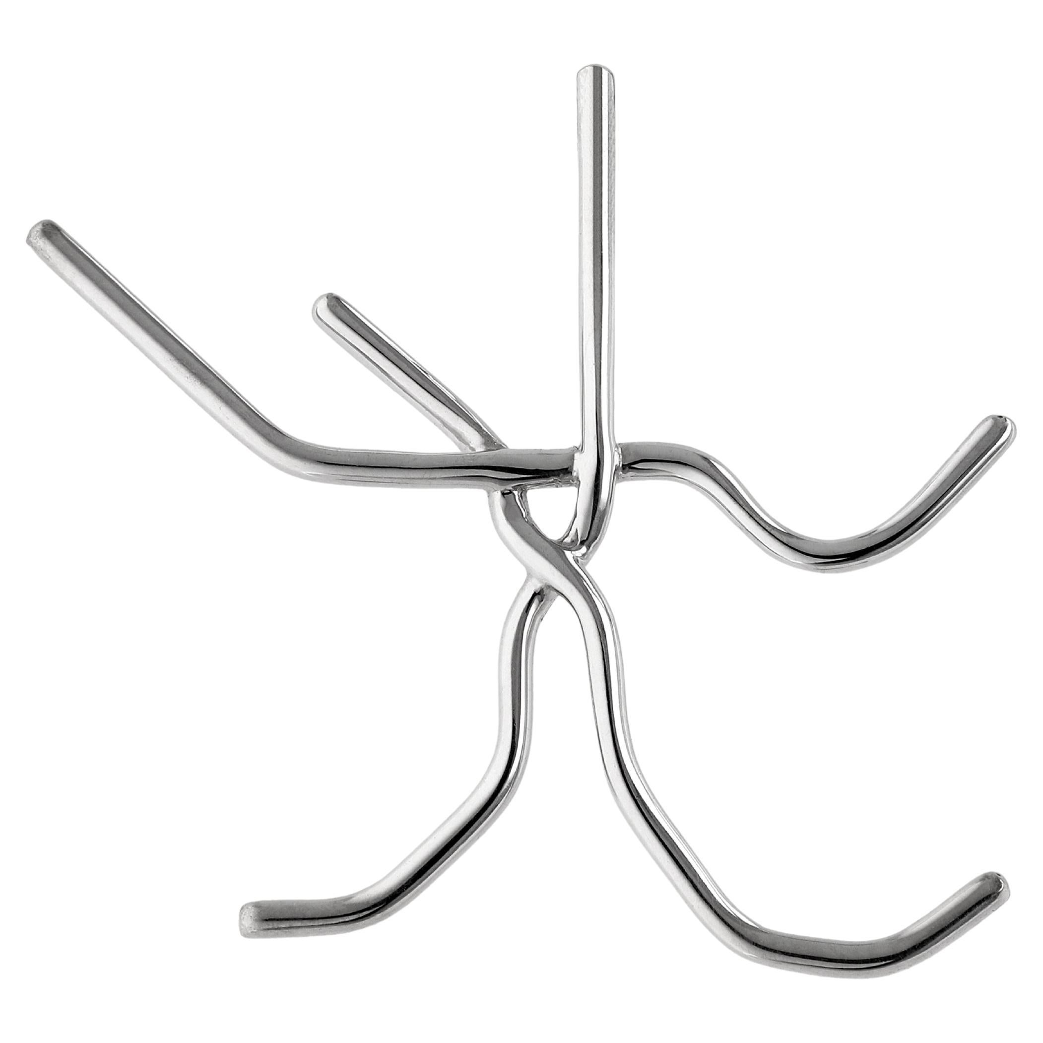 Metropolis Minimalist Rhodium-Plate Contemporary Pendant on .925 Gilding Silver