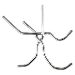 Metropolis Pendentif contemporain minimaliste plaqué rhodium sur argent doré .925