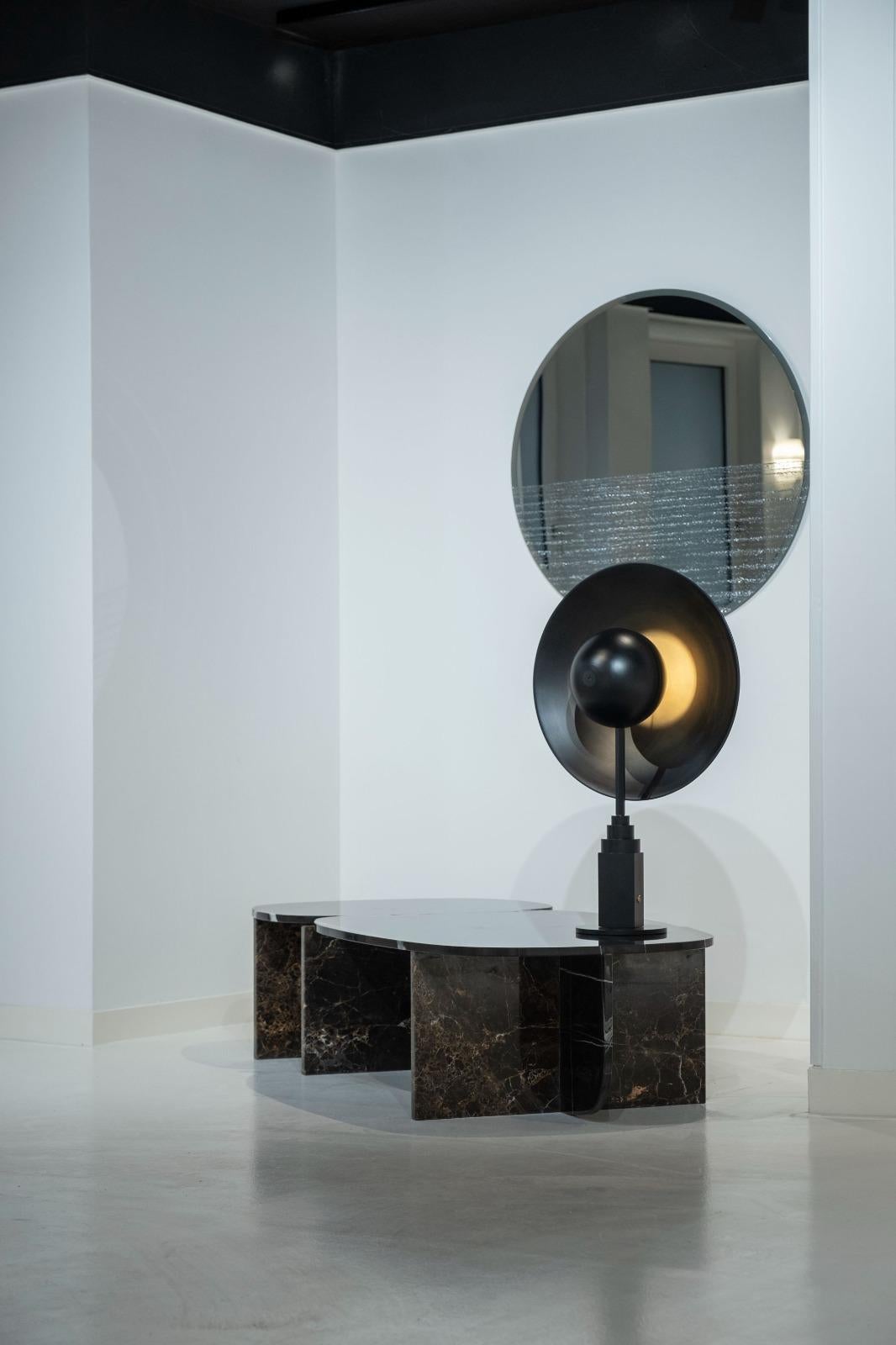 Metropolis Noir, Brass Limited Edition Table Lamp by Jan Garncarek 8