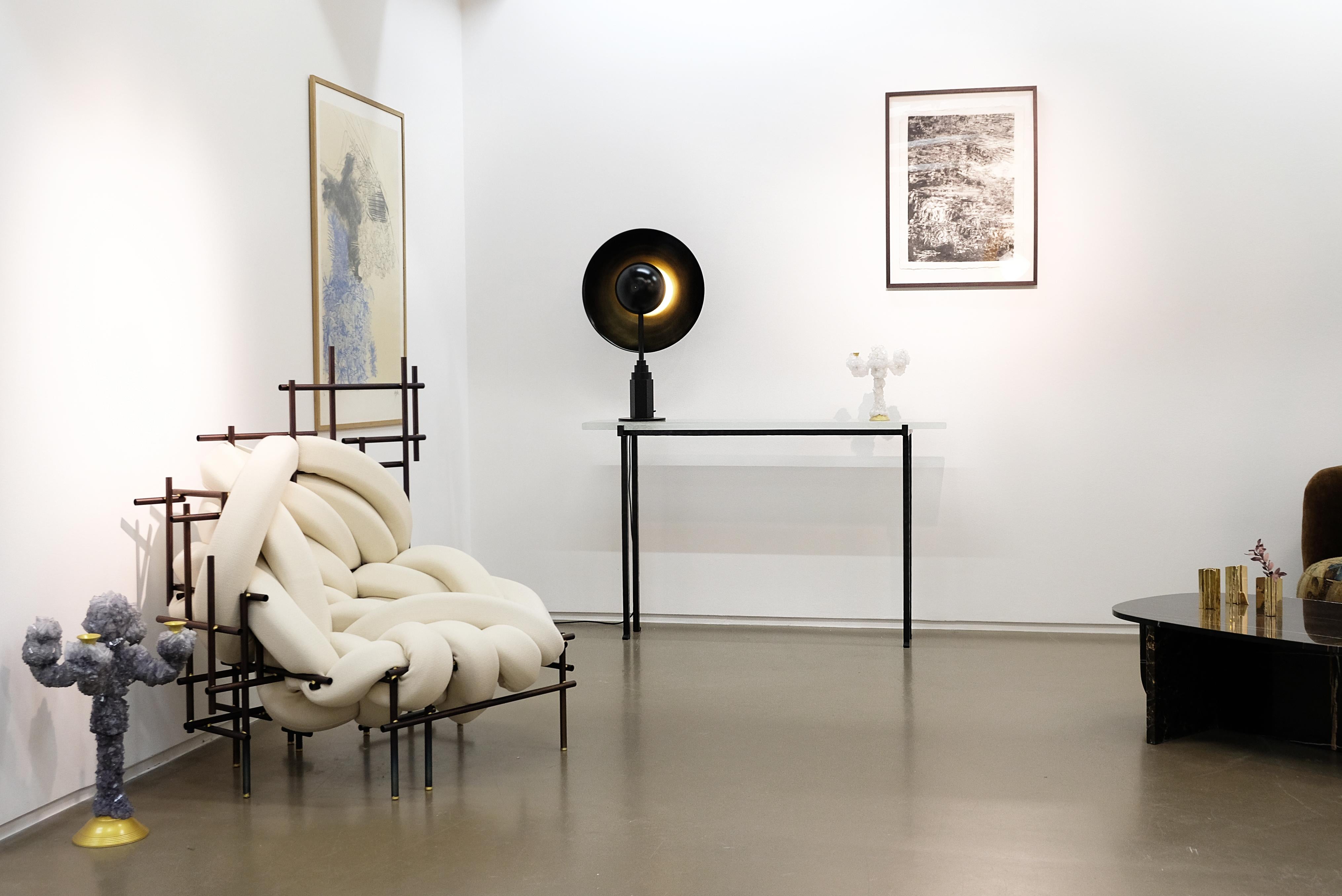 Metropolis Noir, Brass Limited Edition Table Lamp by Jan Garncarek In New Condition In Geneve, CH