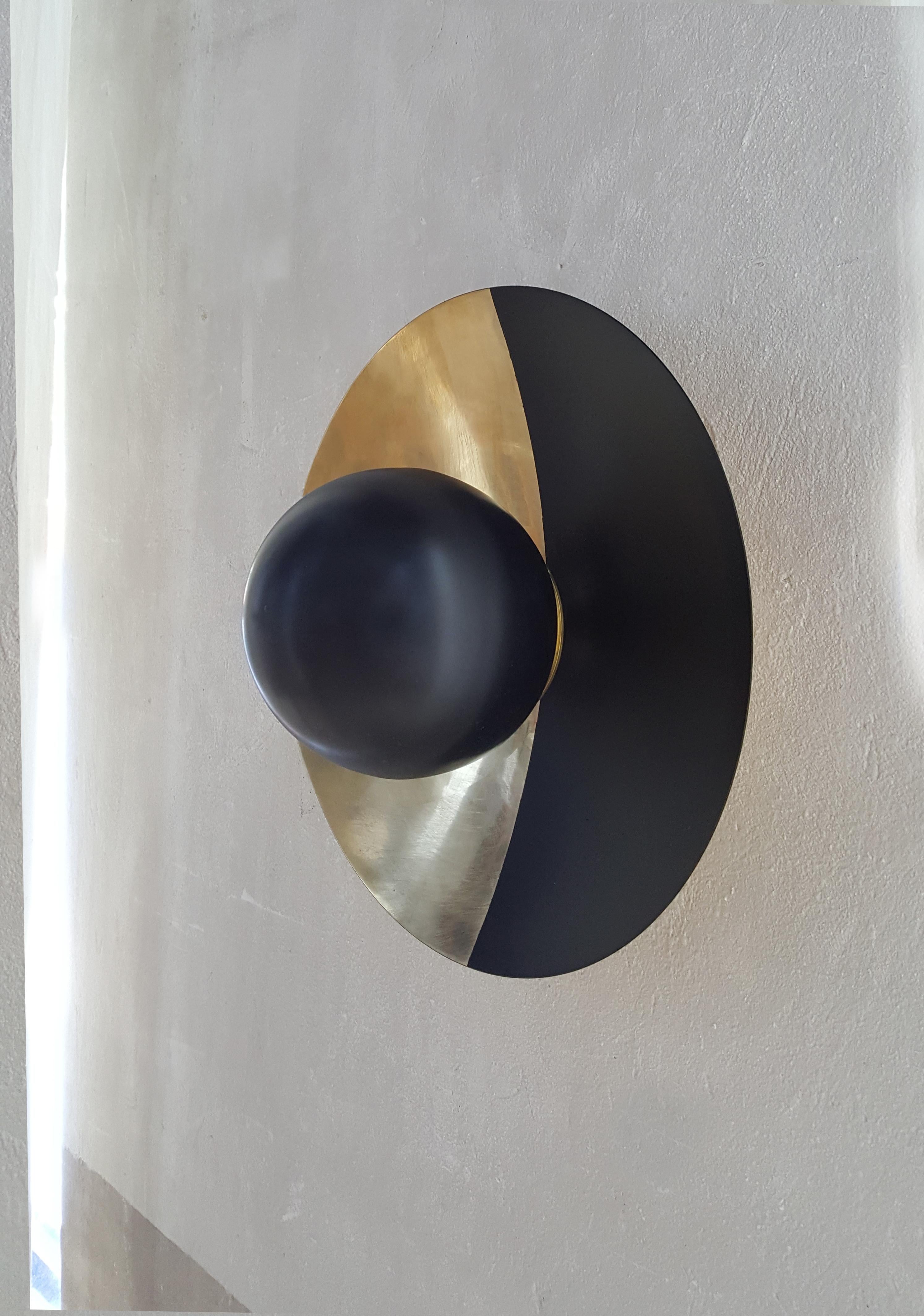 Polish Metropolis Noir, Brass Sconce by Jan Garncarek