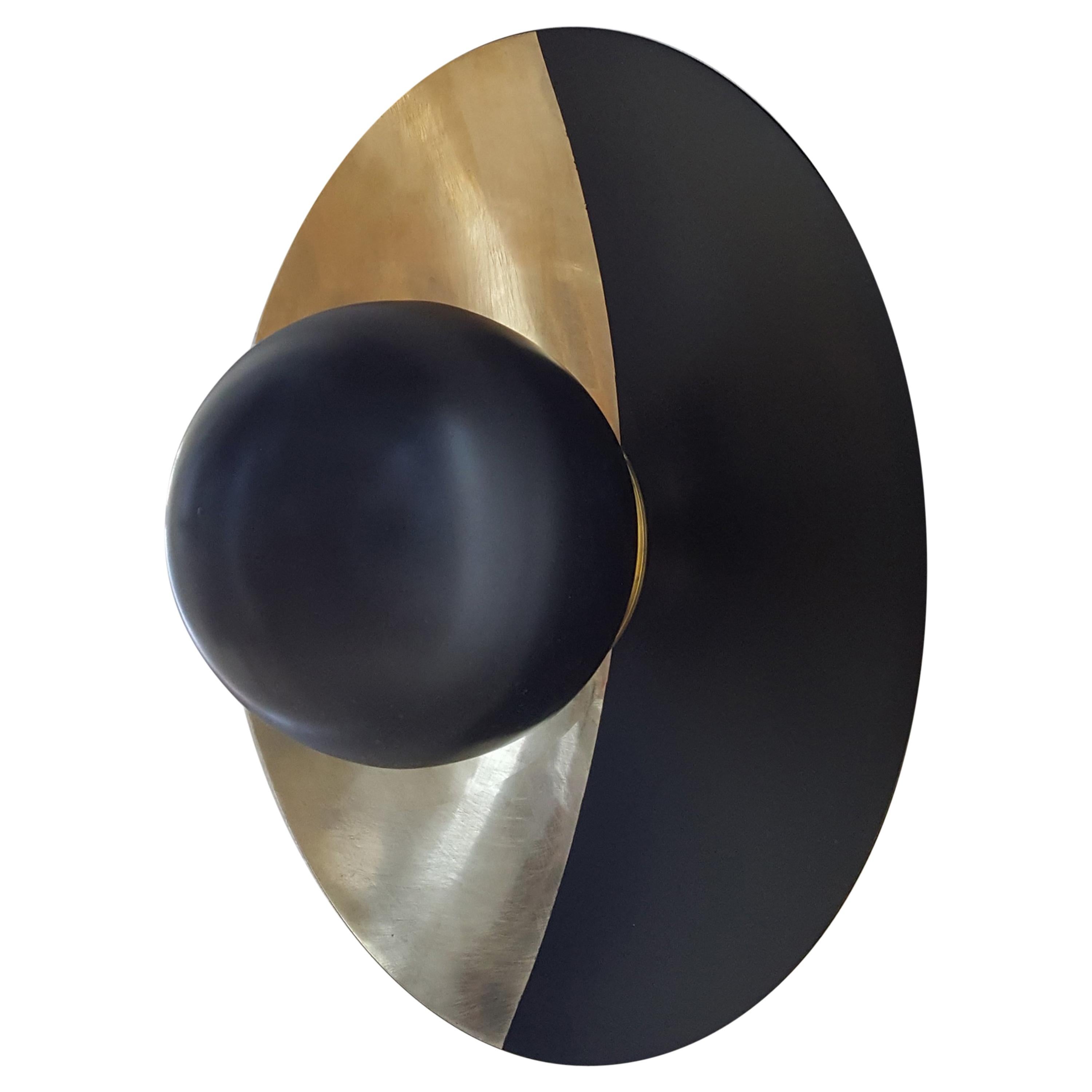 Metropolis Noir, Brass Sconce by Jan Garncarek