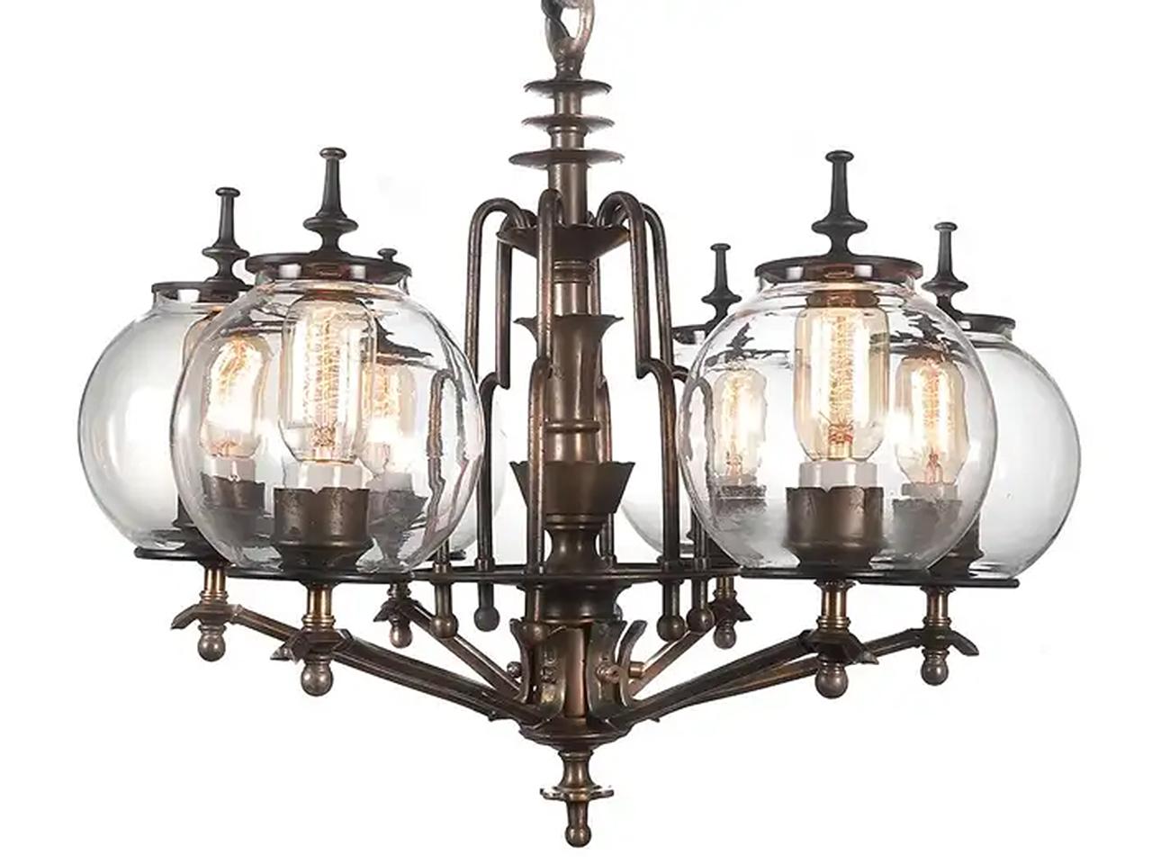 Araña Art Decó estilo Metrópolis en Bueno estado para la venta en Peekskill, NY