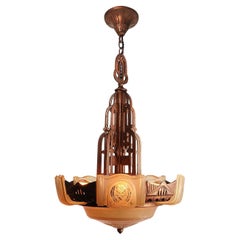 Metropolis Style Art Deco Chandelier