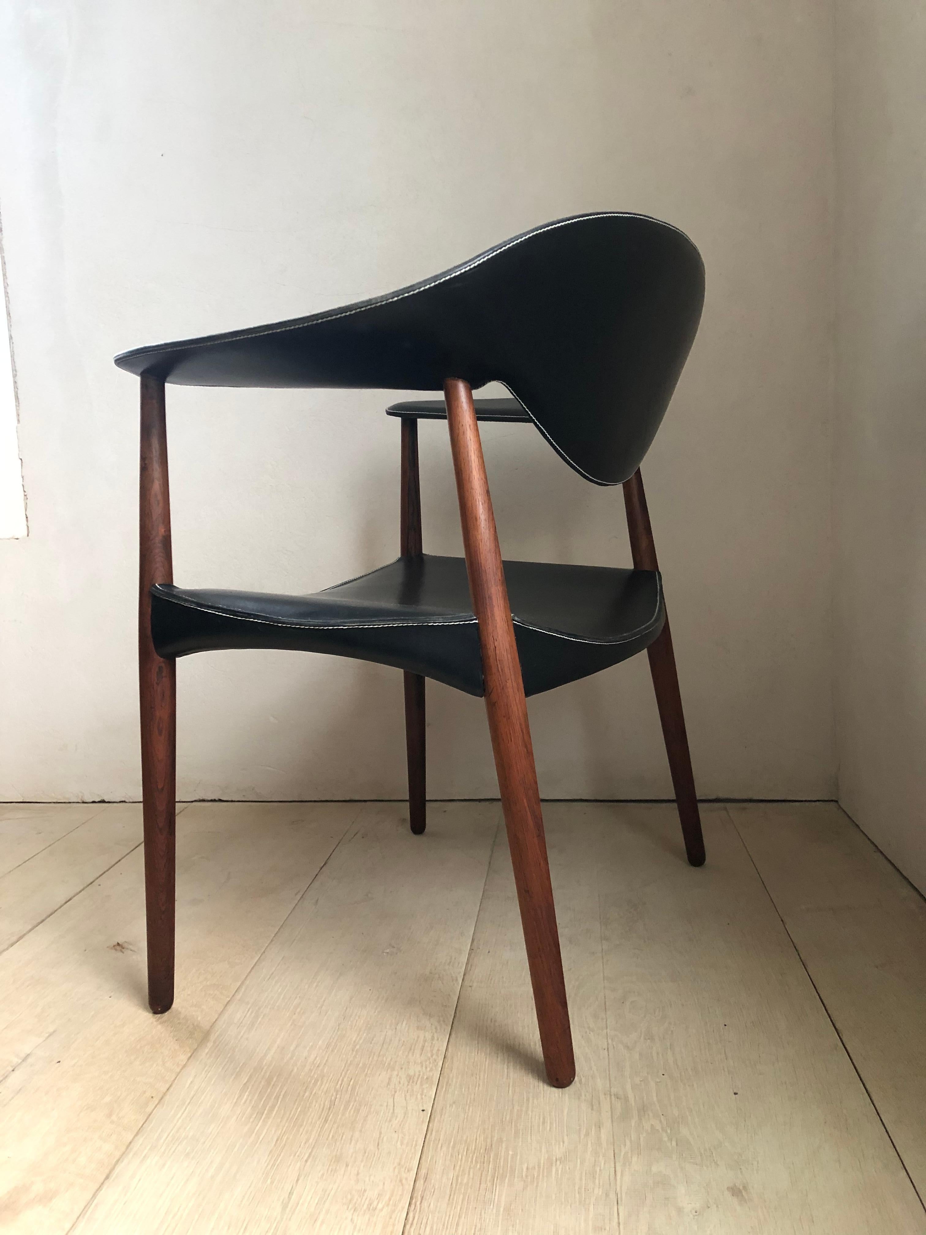 Metropolitan Chair by Ejnar Larsen and Aksel Bender Madsen, circa 1960 For Sale 7