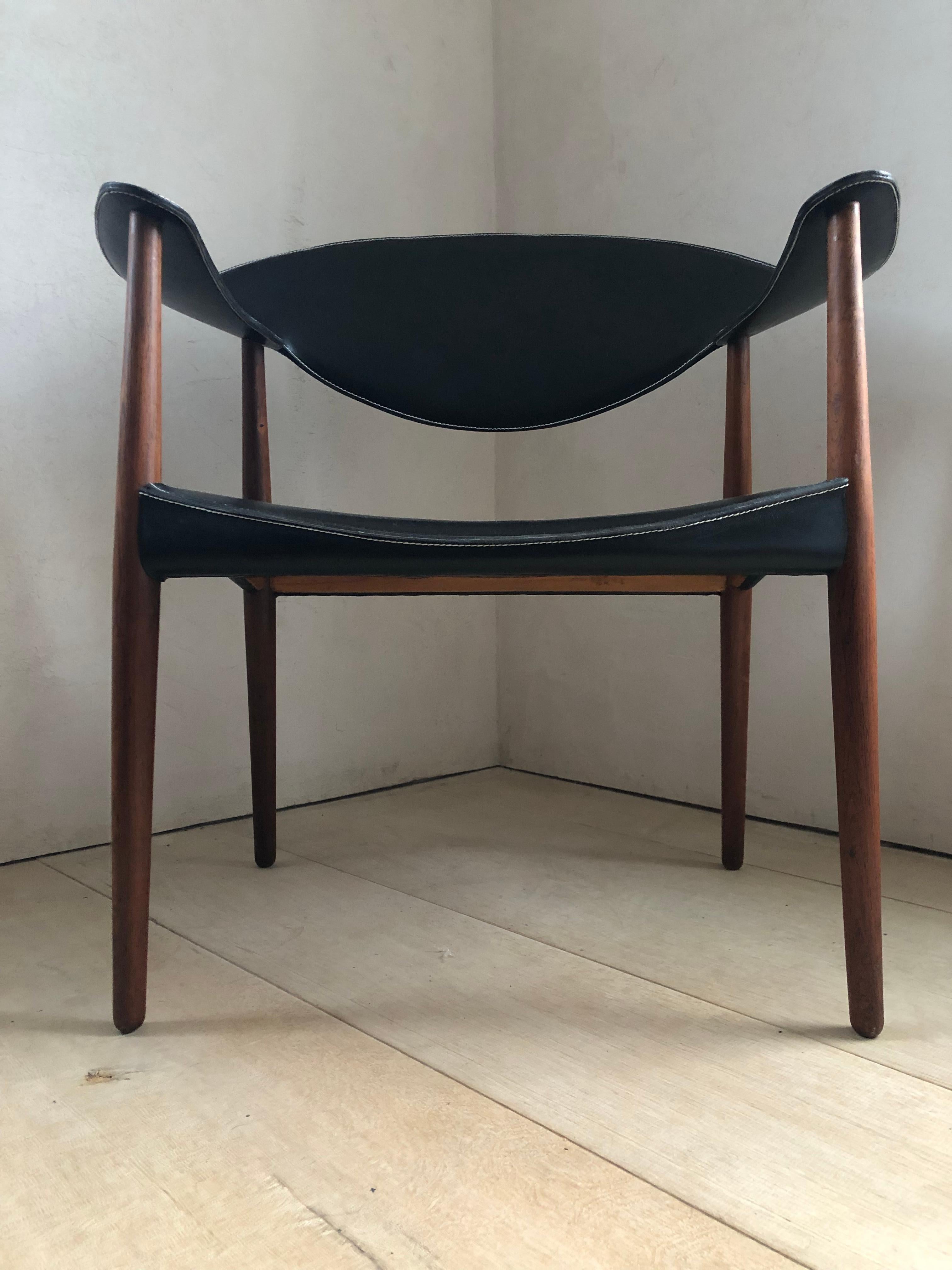 Danish Metropolitan Chair by Ejnar Larsen and Aksel Bender Madsen, circa 1960 For Sale