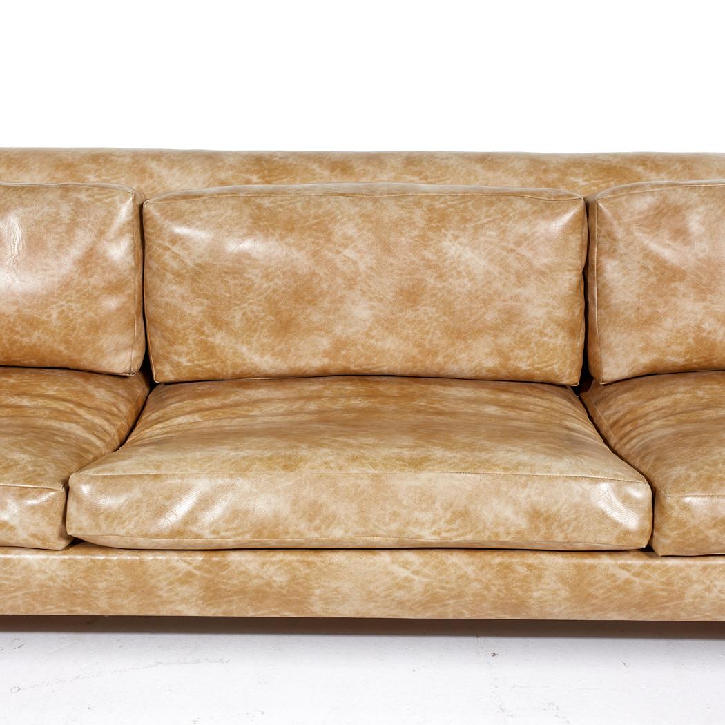 Metropolitan Mid Century Bronze Base Sofa For Sale 2