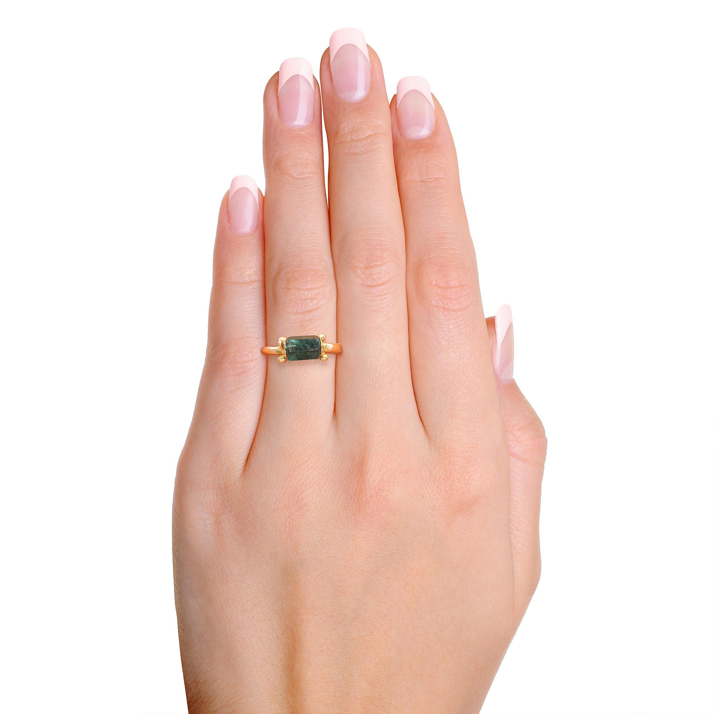 Metropolitan Museum of Art 14k Gelbgold Smaragd ägyptischen hellenistischen Ring (Hellenistisch) im Angebot