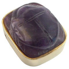 Vintage Metropolitan Museum of Art - Amethyst Scarab Pendant in Vermeil - U.S. - C.1976