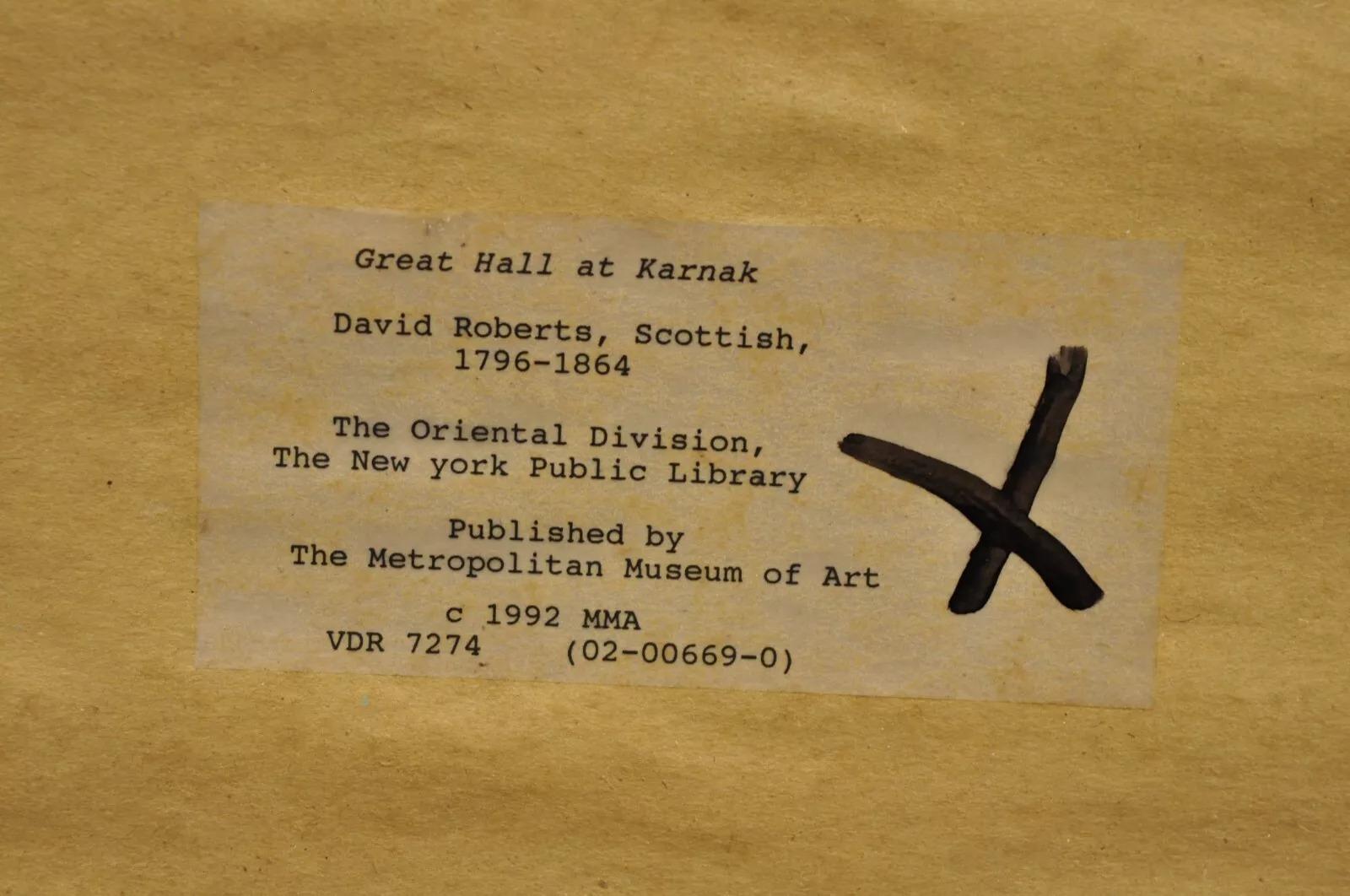 Museo Metropolitano de Arte David Roberts Roman Litografía enmarcada - 3 unidades Otro en venta