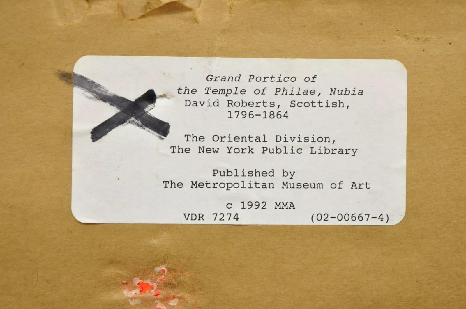 Museo Metropolitano de Arte David Roberts Roman Litografía enmarcada - 3 unidades en Bueno estado para la venta en Philadelphia, PA