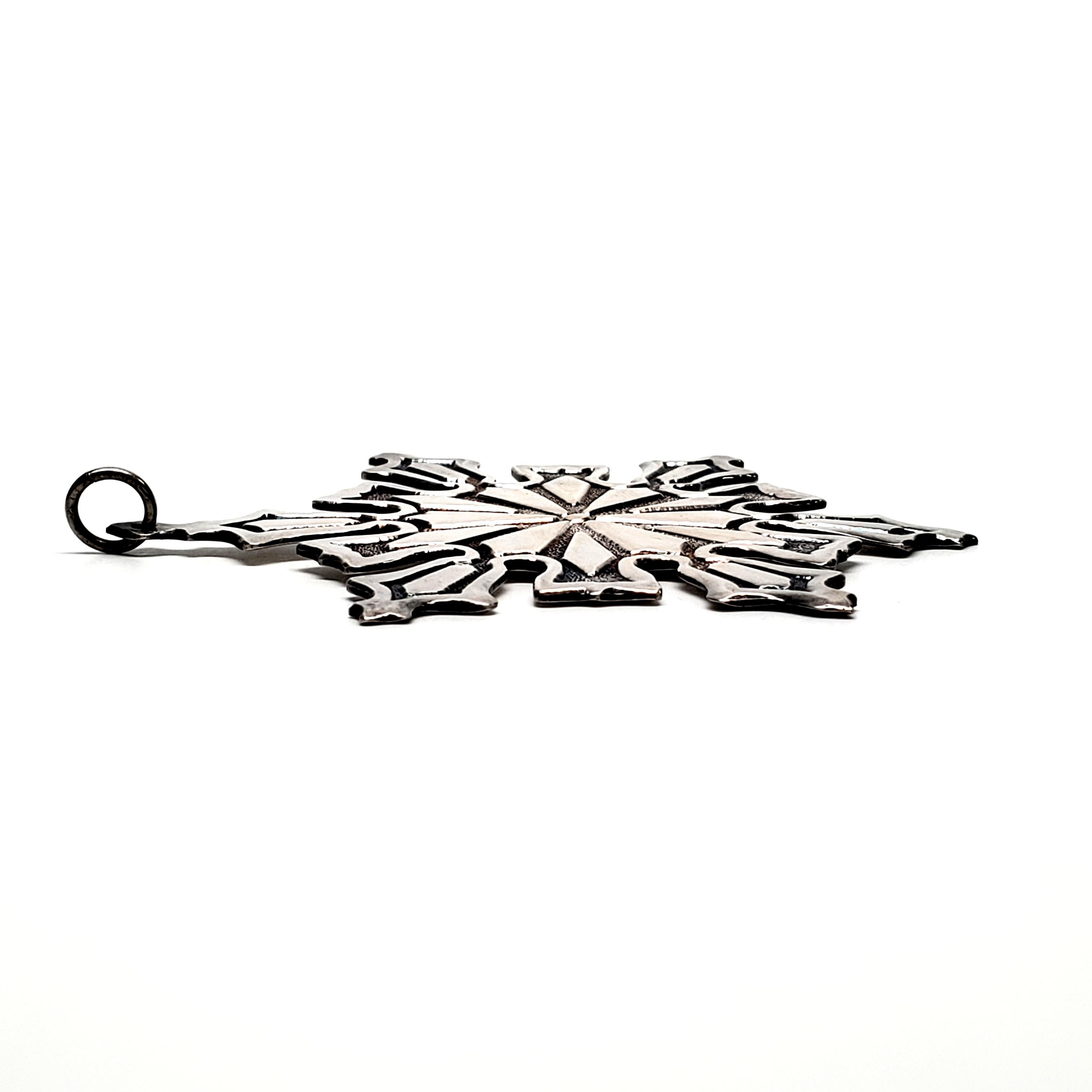 met snowflake ornament