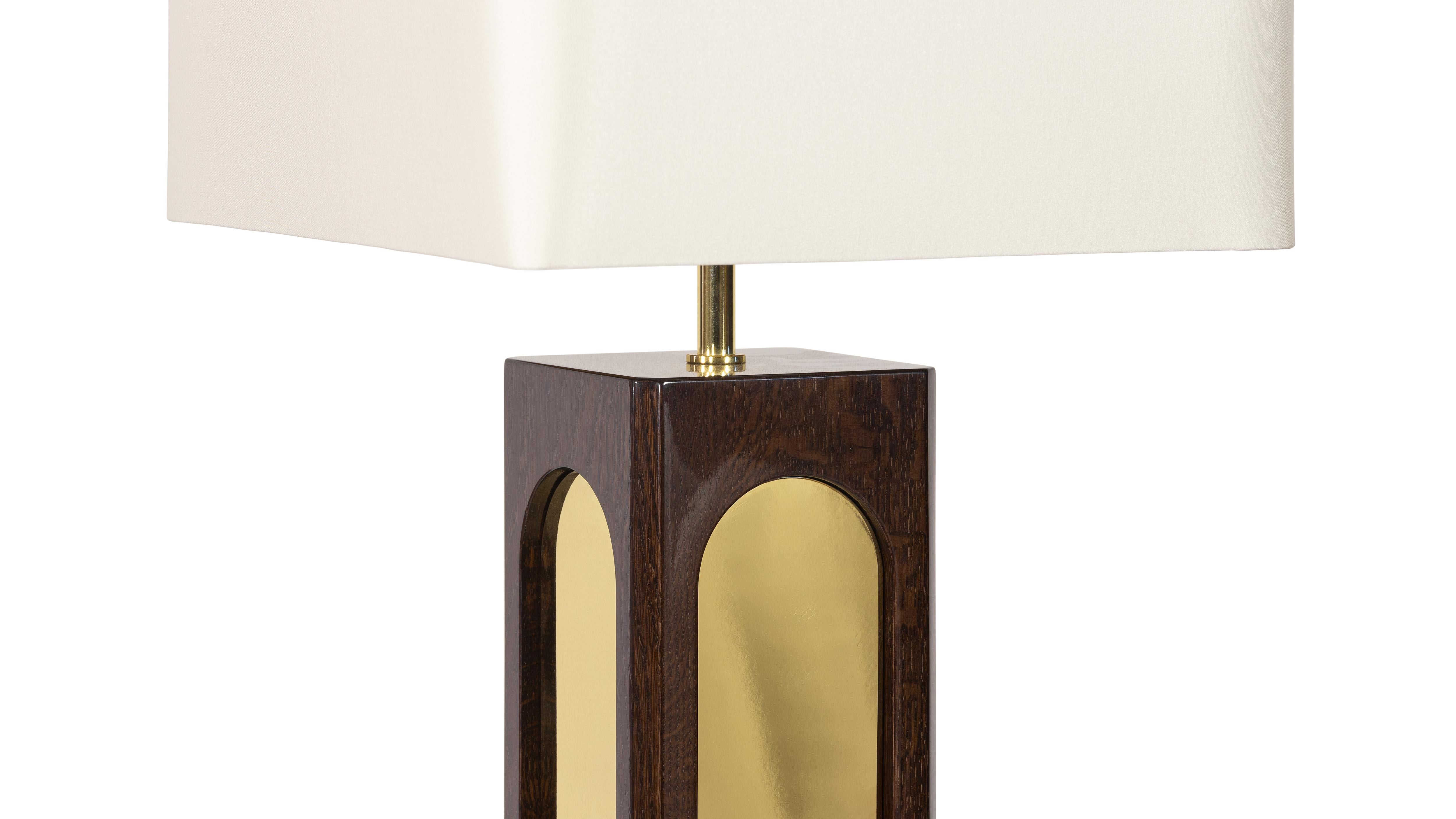 Post-Modern Metropolitan Oak Table Lamp by InsidherLand For Sale