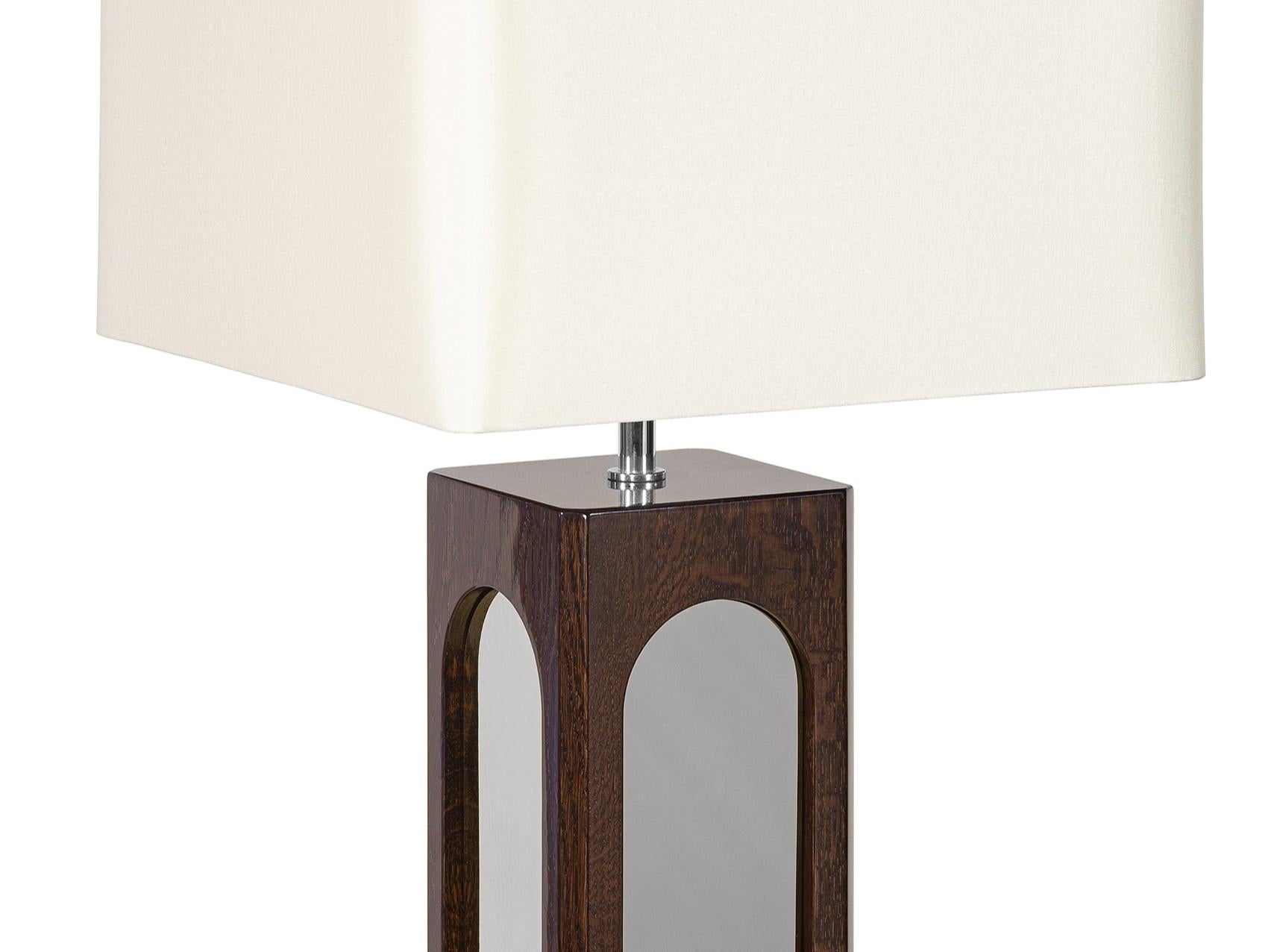Postmoderne Lampe de table Metropolitan en chêne par InsidherLand en vente