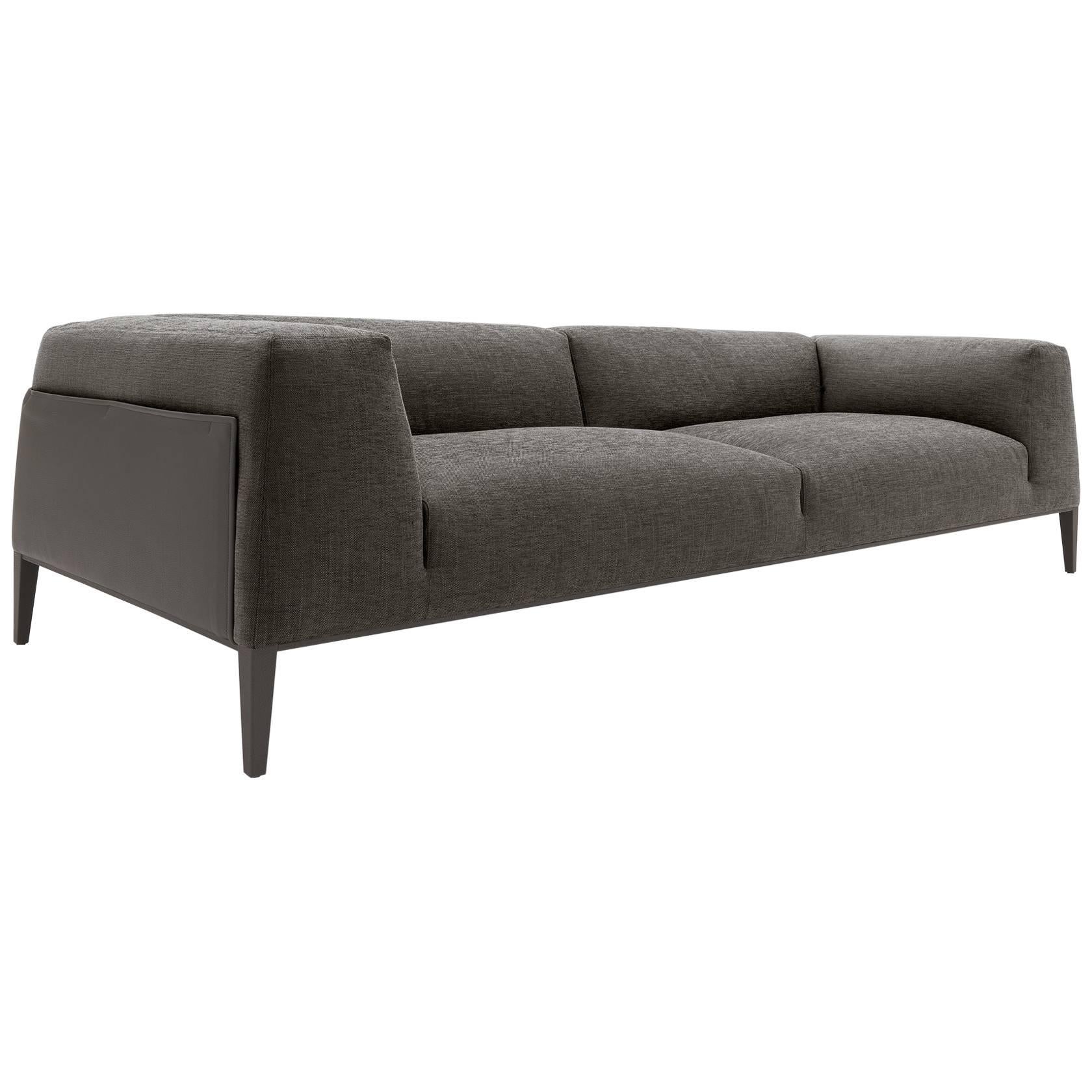 Metropolitan Straight Sofa, Jean-Marie Massaud in Three Sizes in Fabric/Leather For Sale
