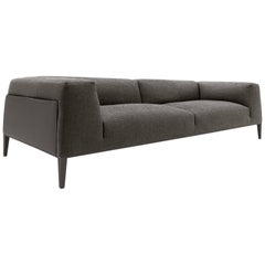 Metropolitan Straight Sofa, Jean-Marie Massaud in Three Sizes in Fabric/Leather
