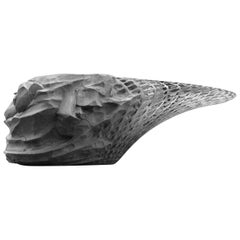 "Metsidian" Unique Coffee Table/Cocktail Table in Obsidian and Chrome