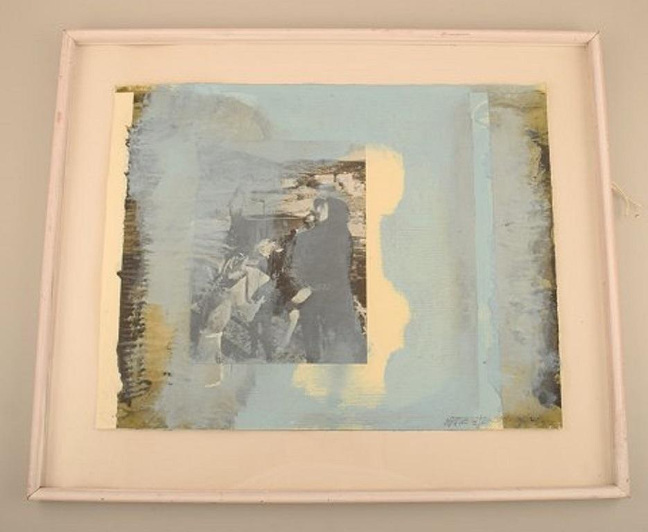 Mette Gitz-Johansen (b. 1956), Denmark. Mixed media. Composition. Dated 1997.
Visible dimensions: 54.5 x 42 cm.
Total dimensions: 65 x 54 cm.
The frame measures: 1.5 cm.
In excellent condition.
Signed and dated.