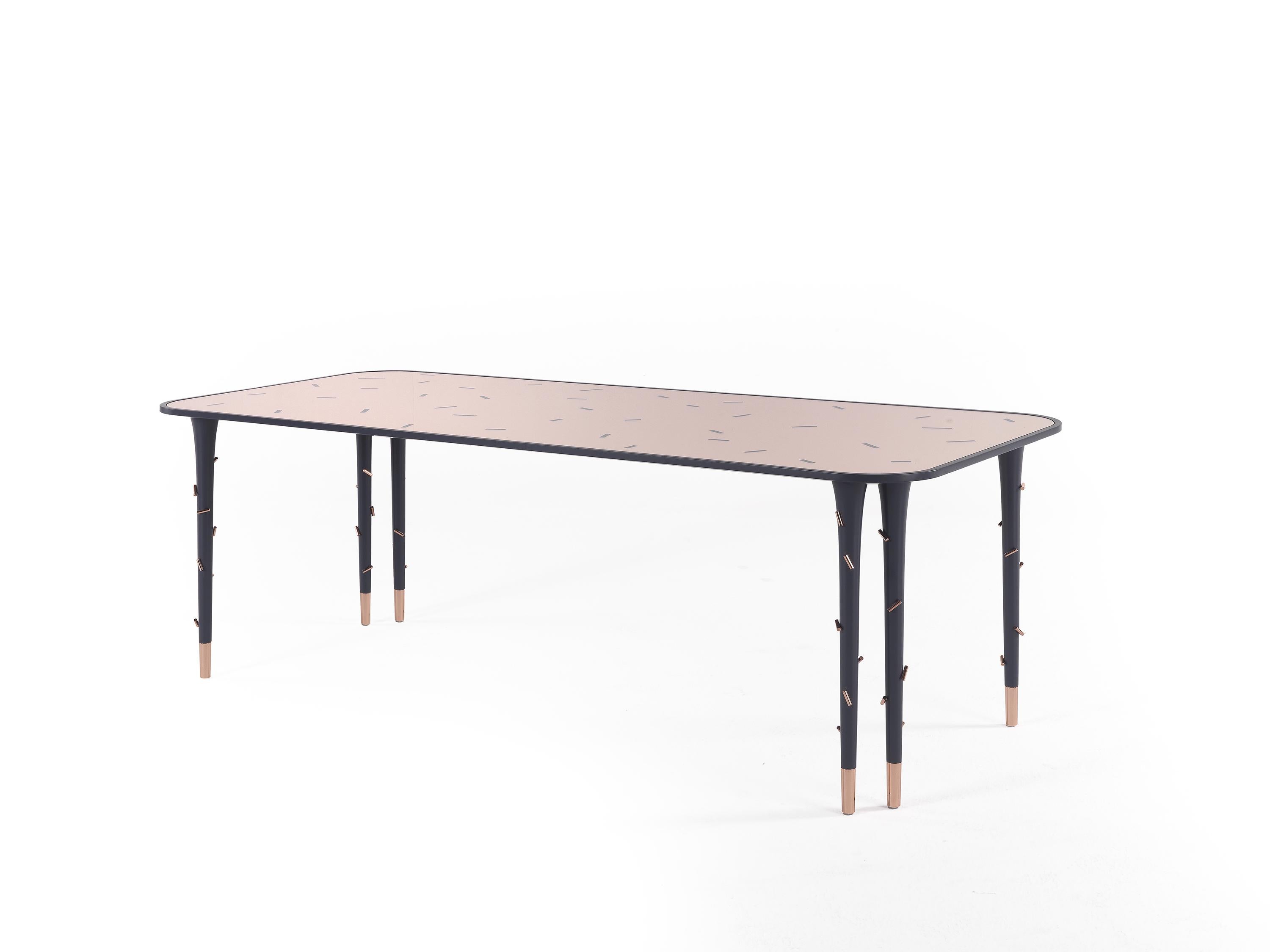 Post-Modern Mettic Dining Table by Matteo Cibic For Sale