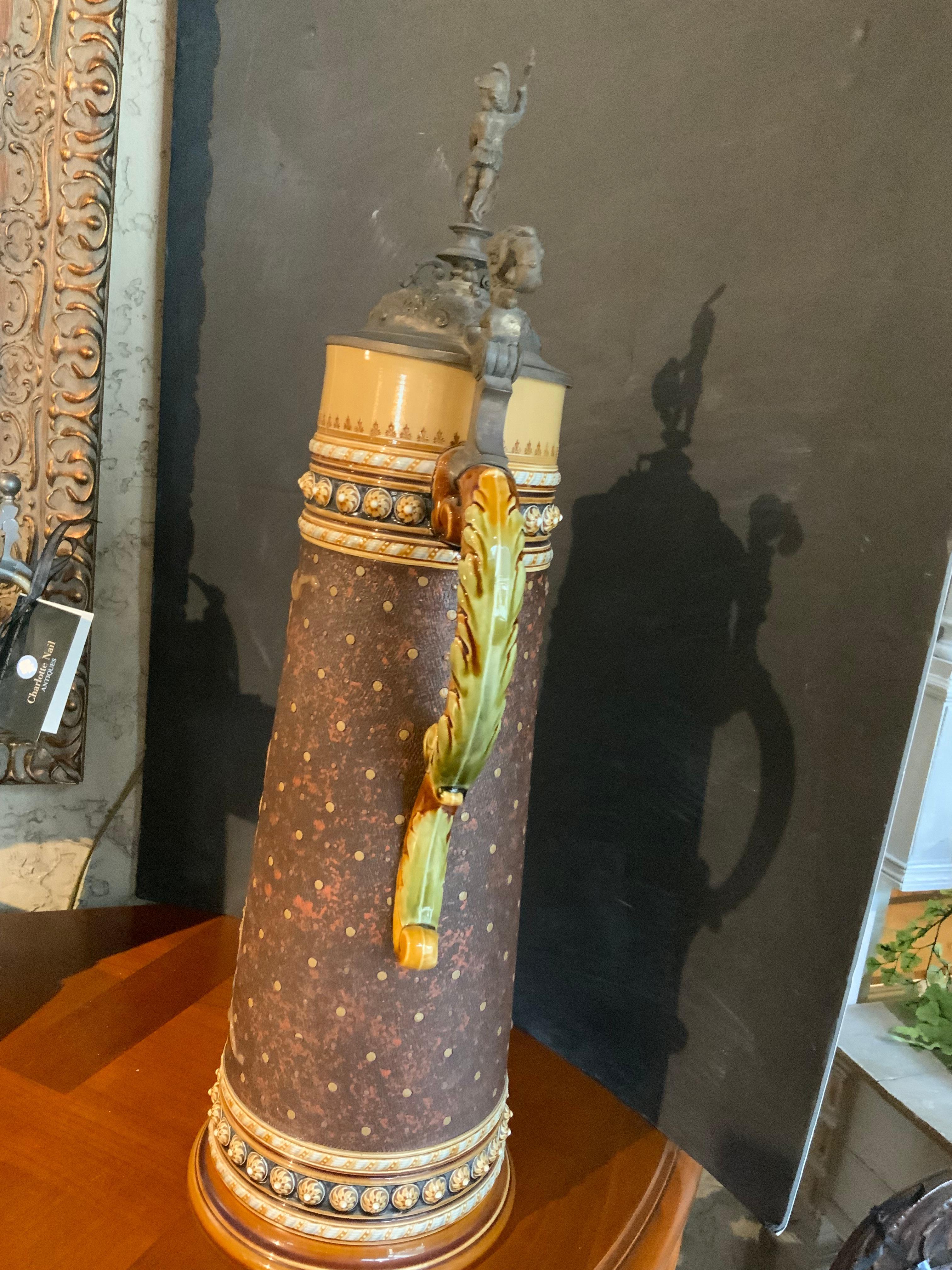 Recipiente para beber Mettlach Poklal s. XIX Tankard en venta 1