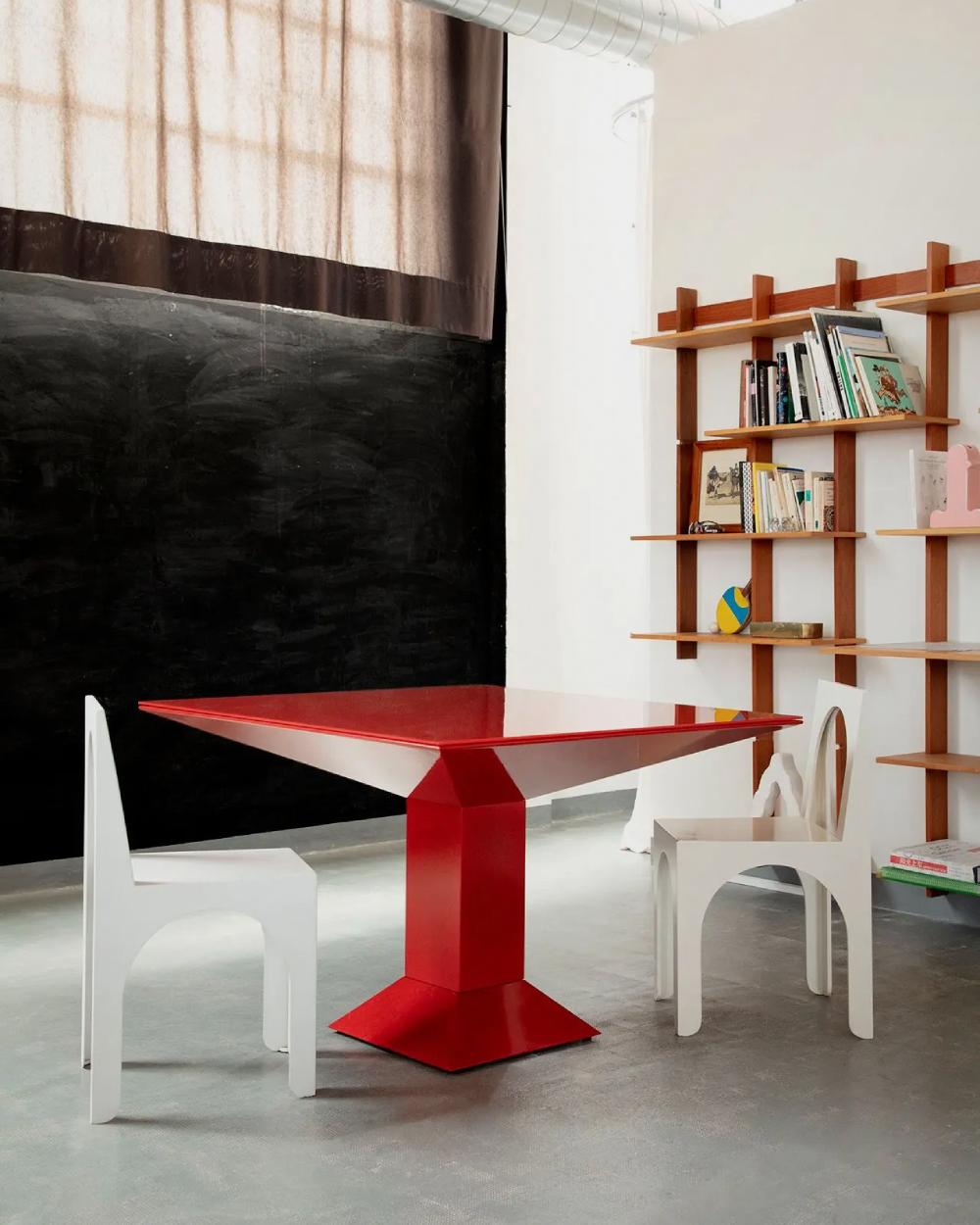 Acciaio Tavolo Mettsass di Ettore Sottsass Jr. per BD Barcelona in vendita