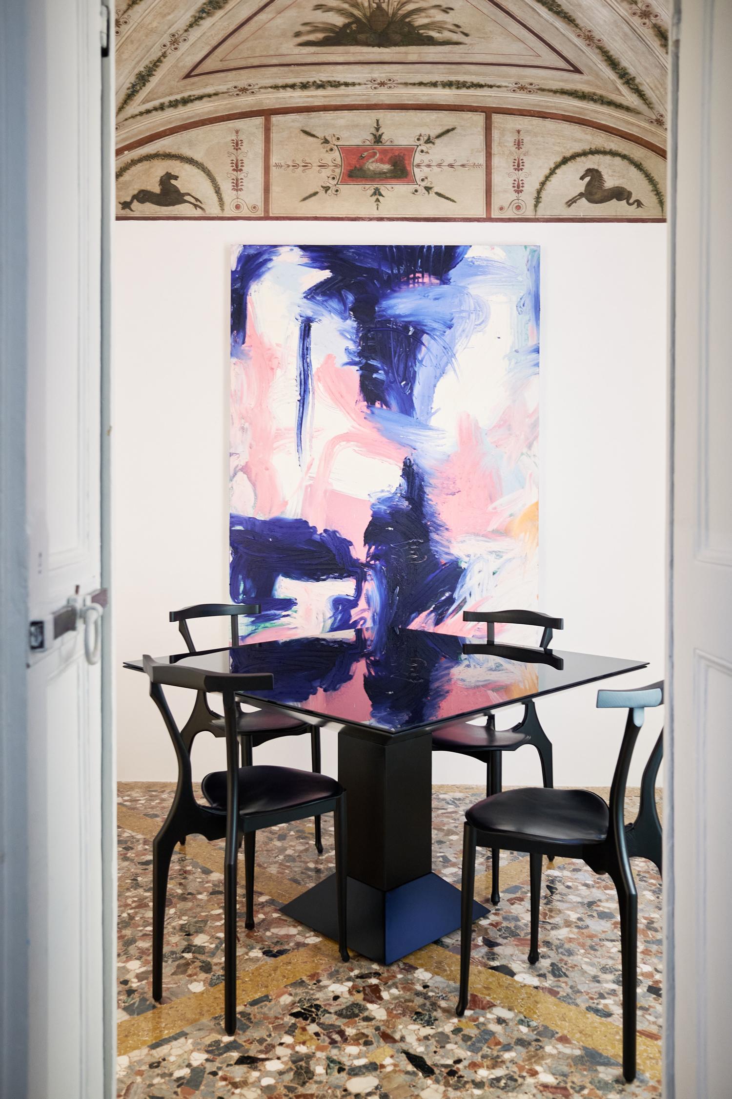 Table Mettsass, par Ettore Sottsass, Verre rouge, 20e siècle en vente 6