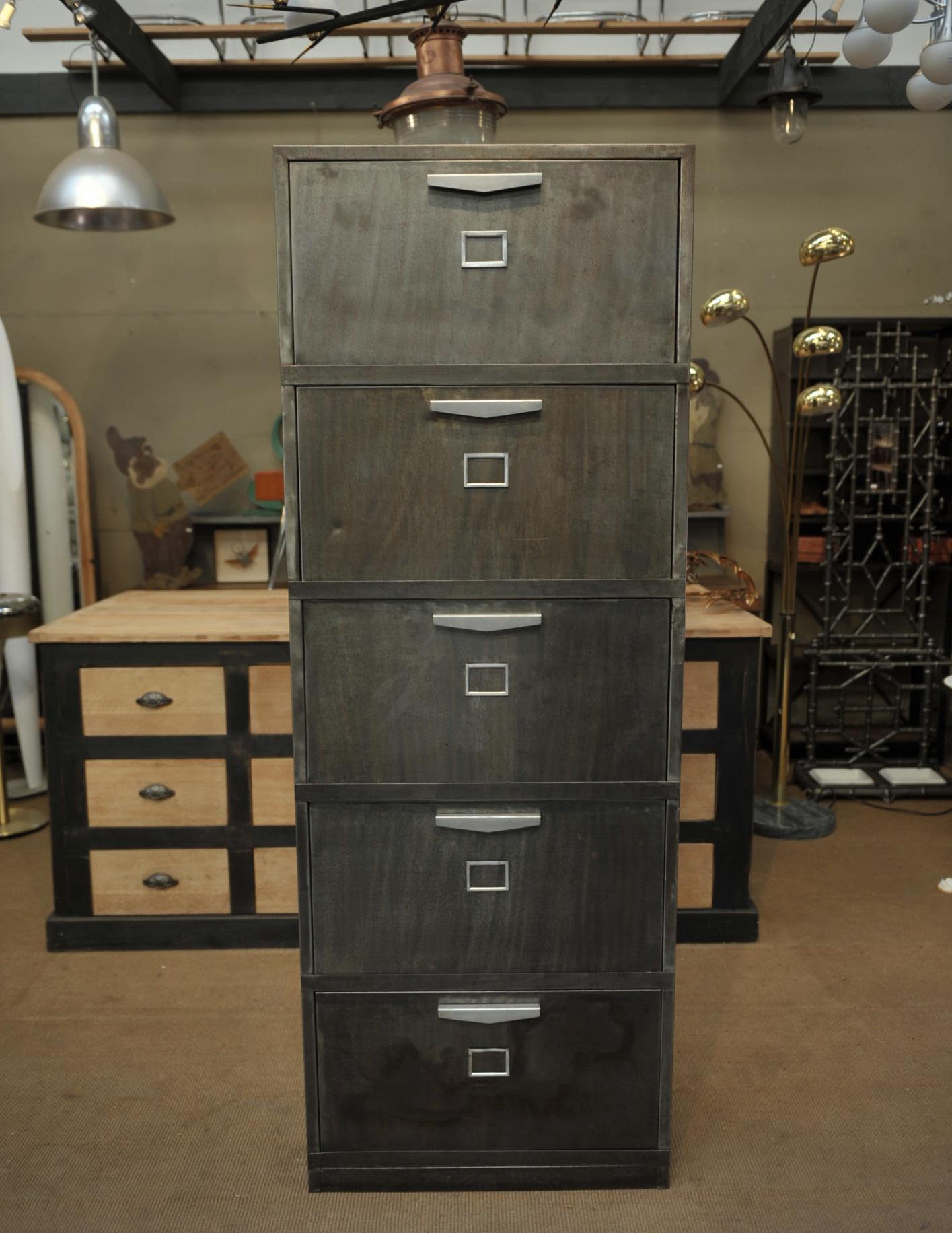 Industriale Meuble à bascule 5 clapets 1960's in vendita