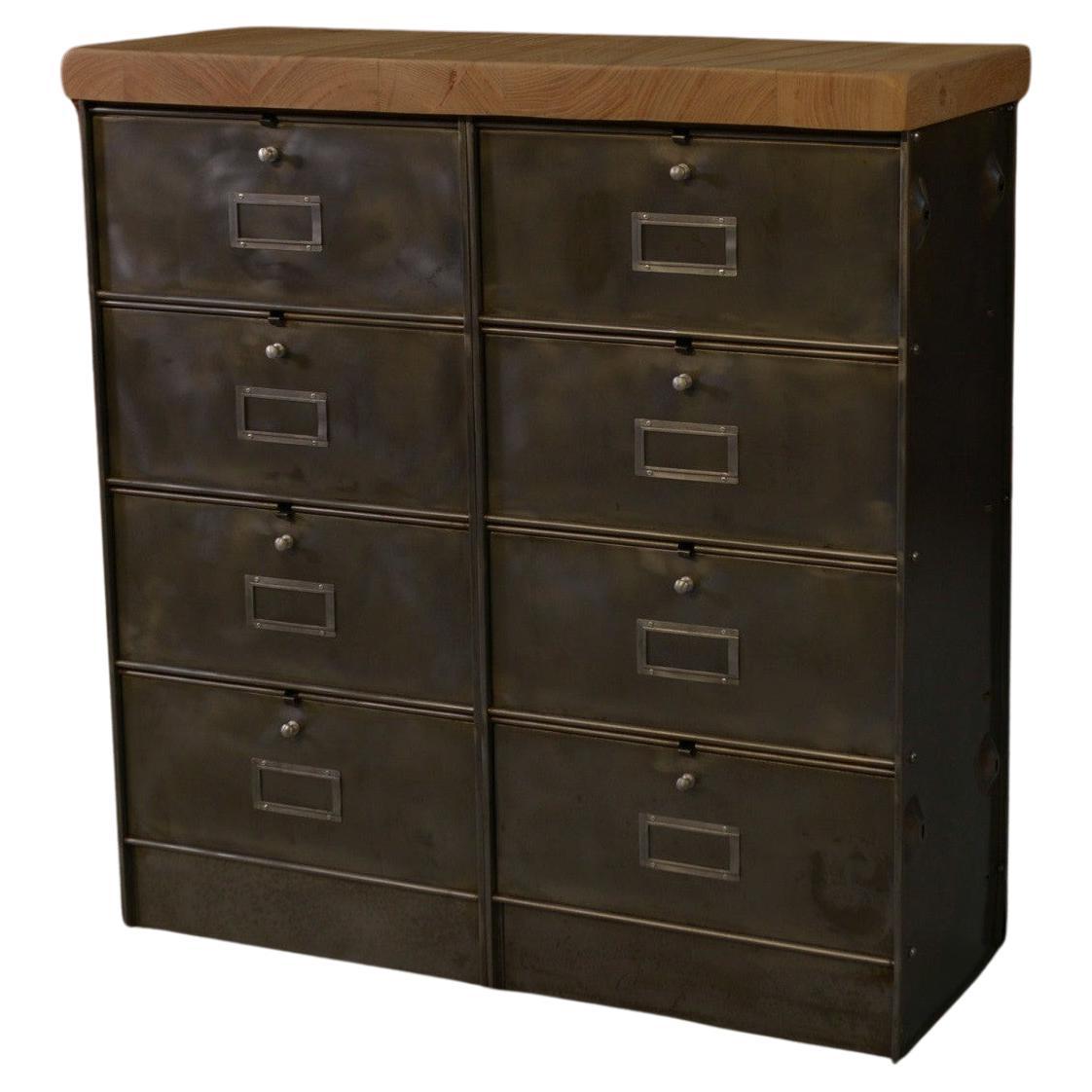 Meuble à clapets Ronéo 2 colonnes 8 clapets travail français vers 1950 in vendita