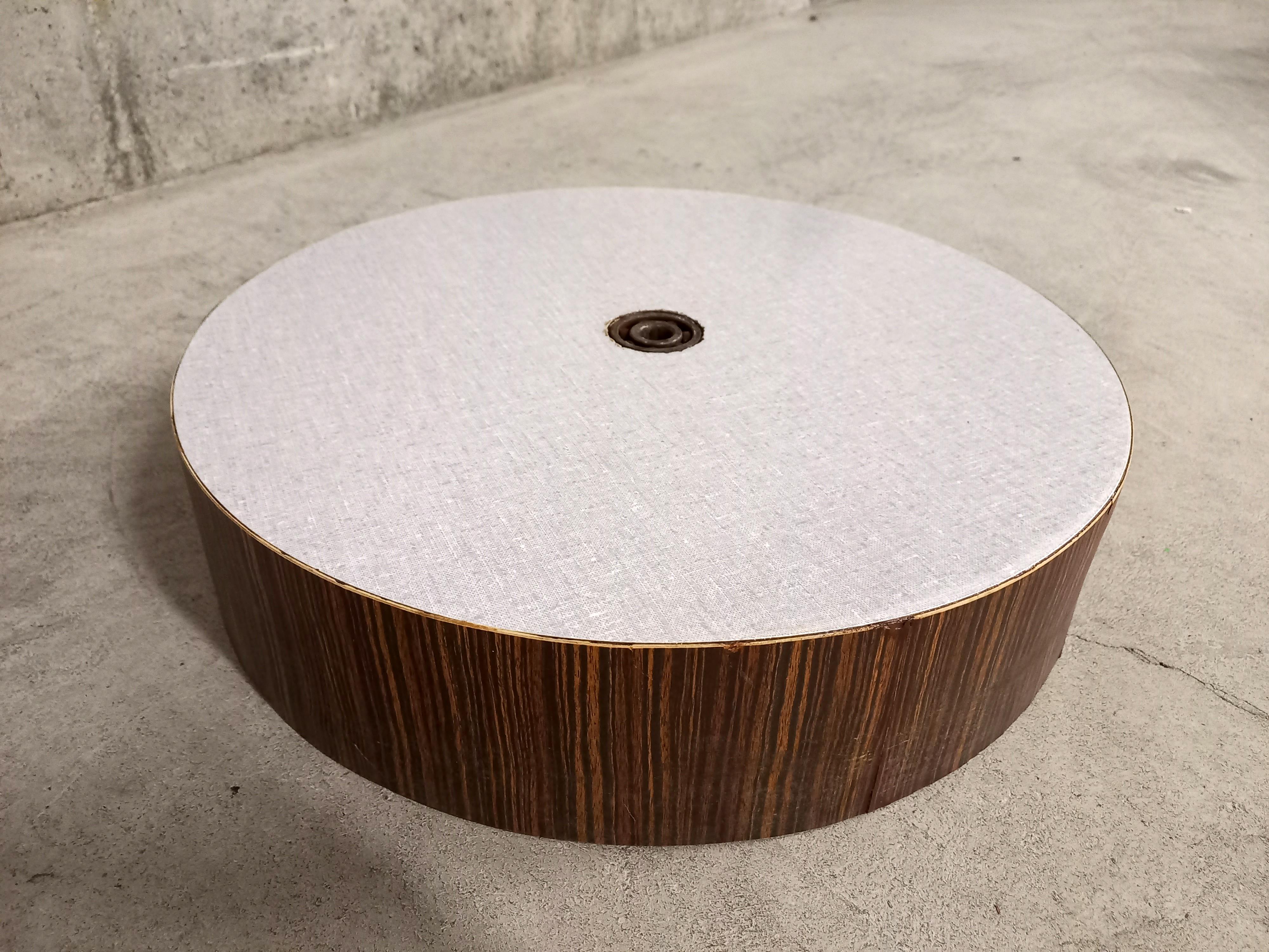 Scandinavian Meuble bar vintage pivotant en teck années 60 70